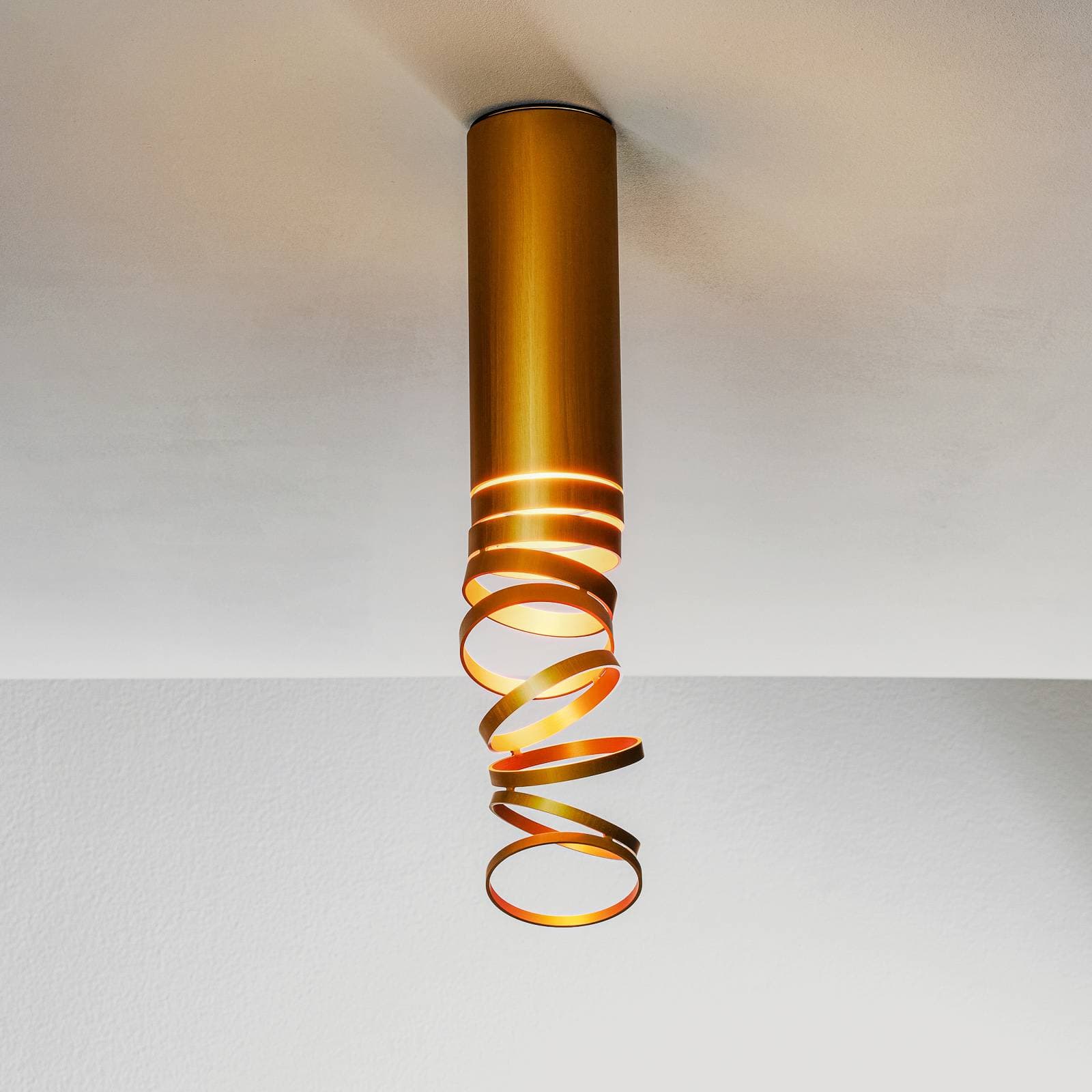 Stropné svietidlo Artemide Decomposé, zlaté