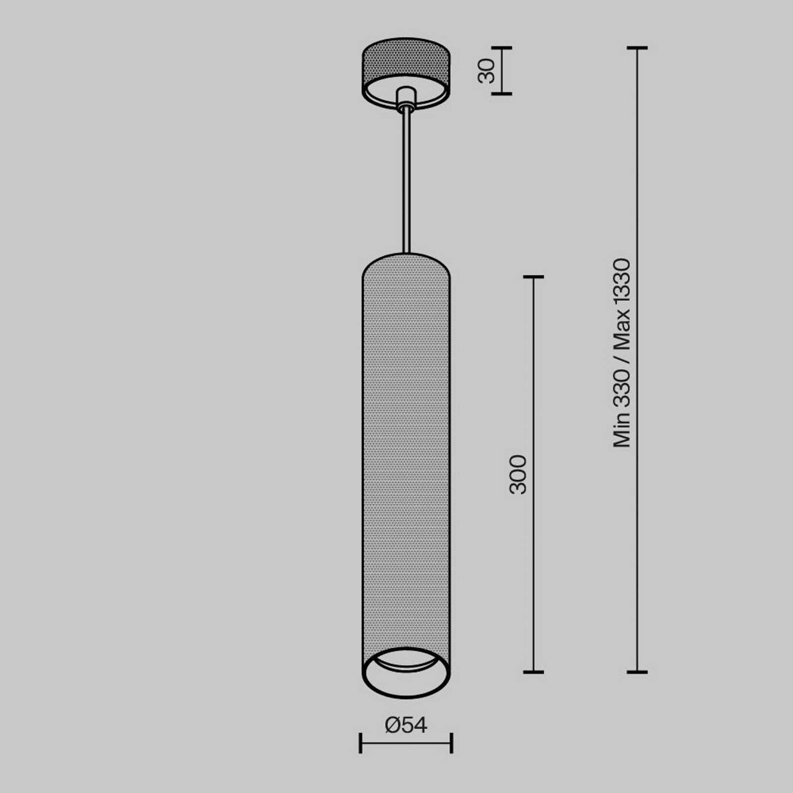 Závesné svietidlo ARTISAN, biele, Ø 5,4 cm, kov, GU10