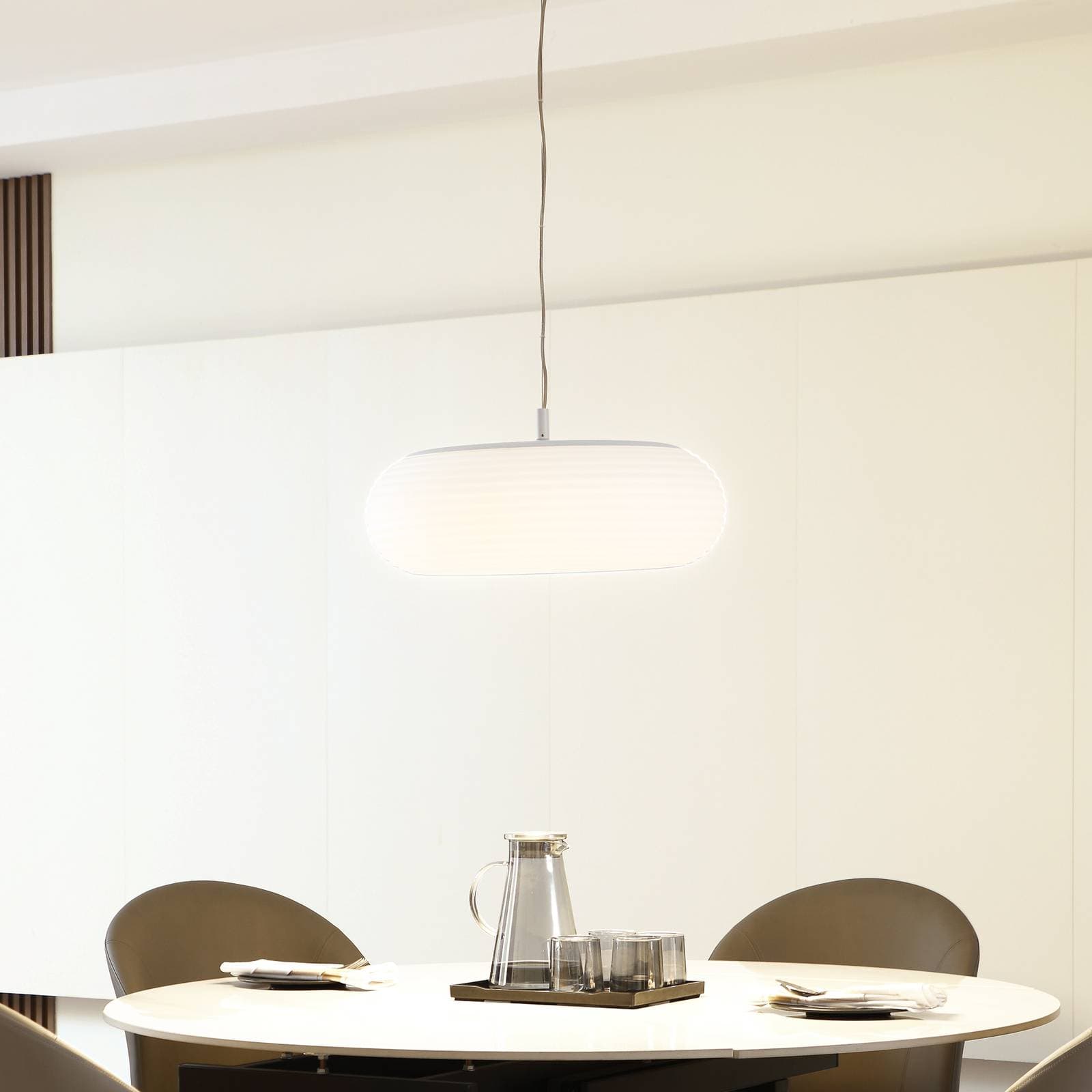 Lucande Smart LED závesné svetlo Bolti, biele, RGBW, CCT, Tuya