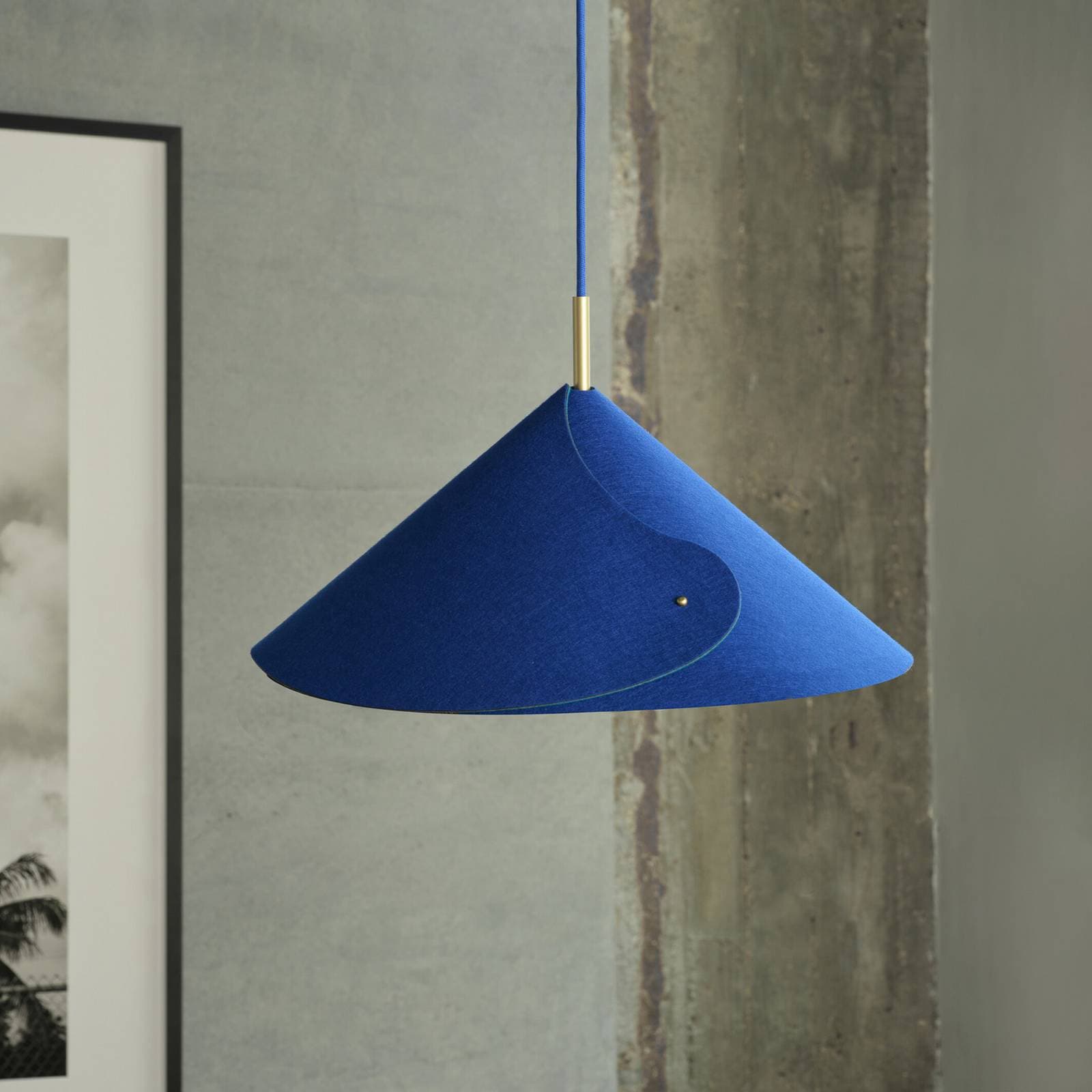 OSRAM závesné svietidlo Decor Flip, modré, plsť, E14, nastaviteľné