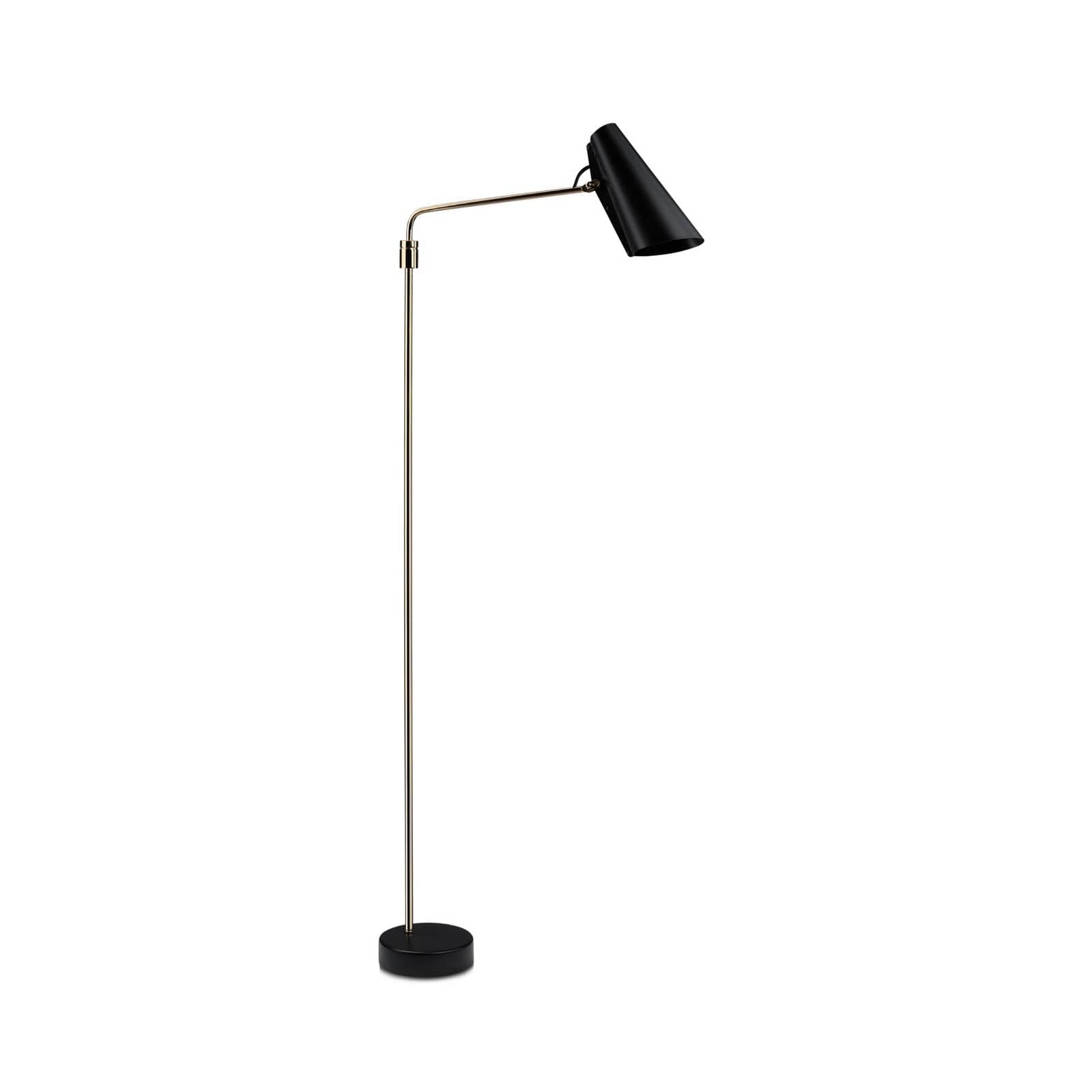 Northern Birdy Swing stojaca lampa čierna/mosadz