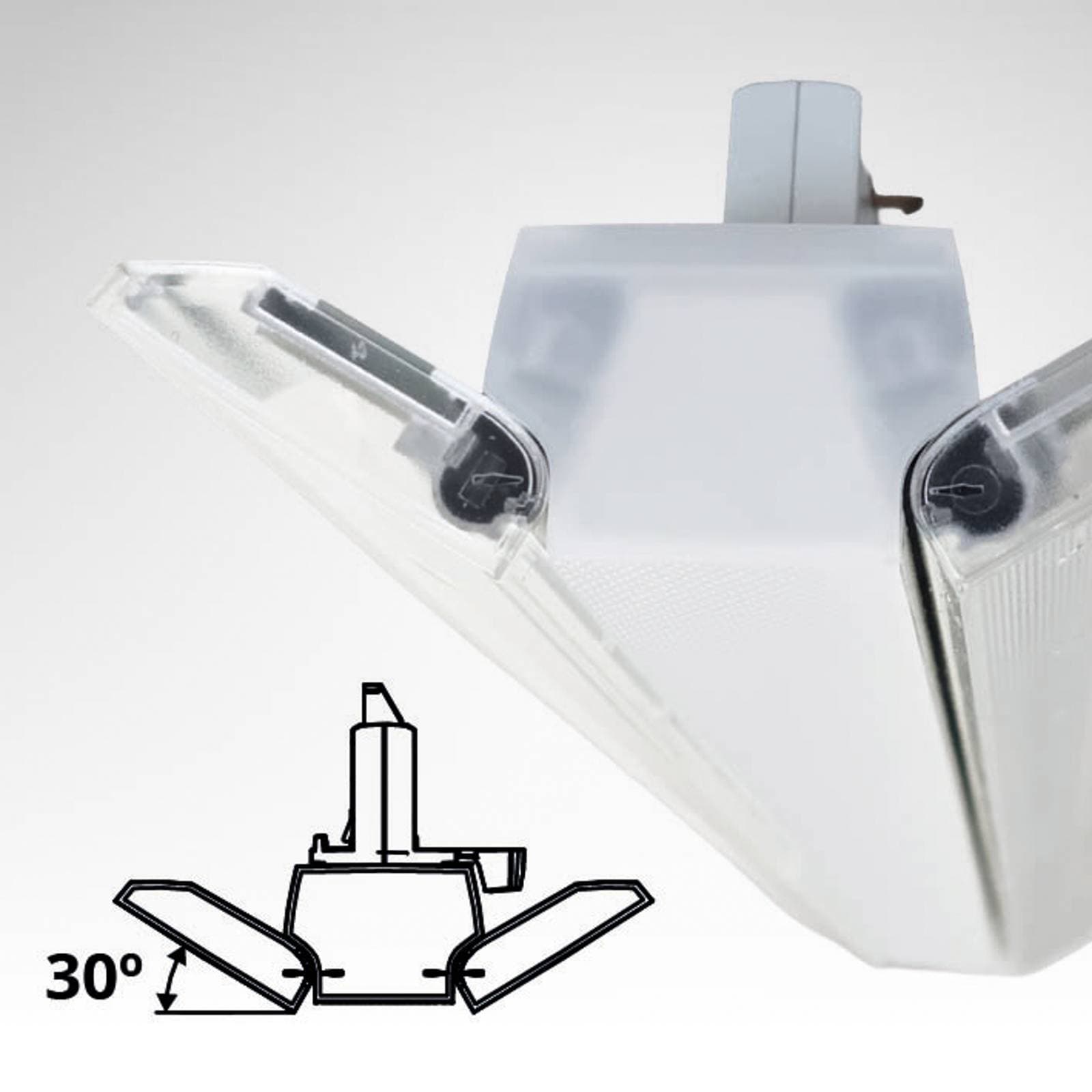 MEGAMAN LED trojfázová lištová lampa Xavier 4000 K, biela, 60 cm