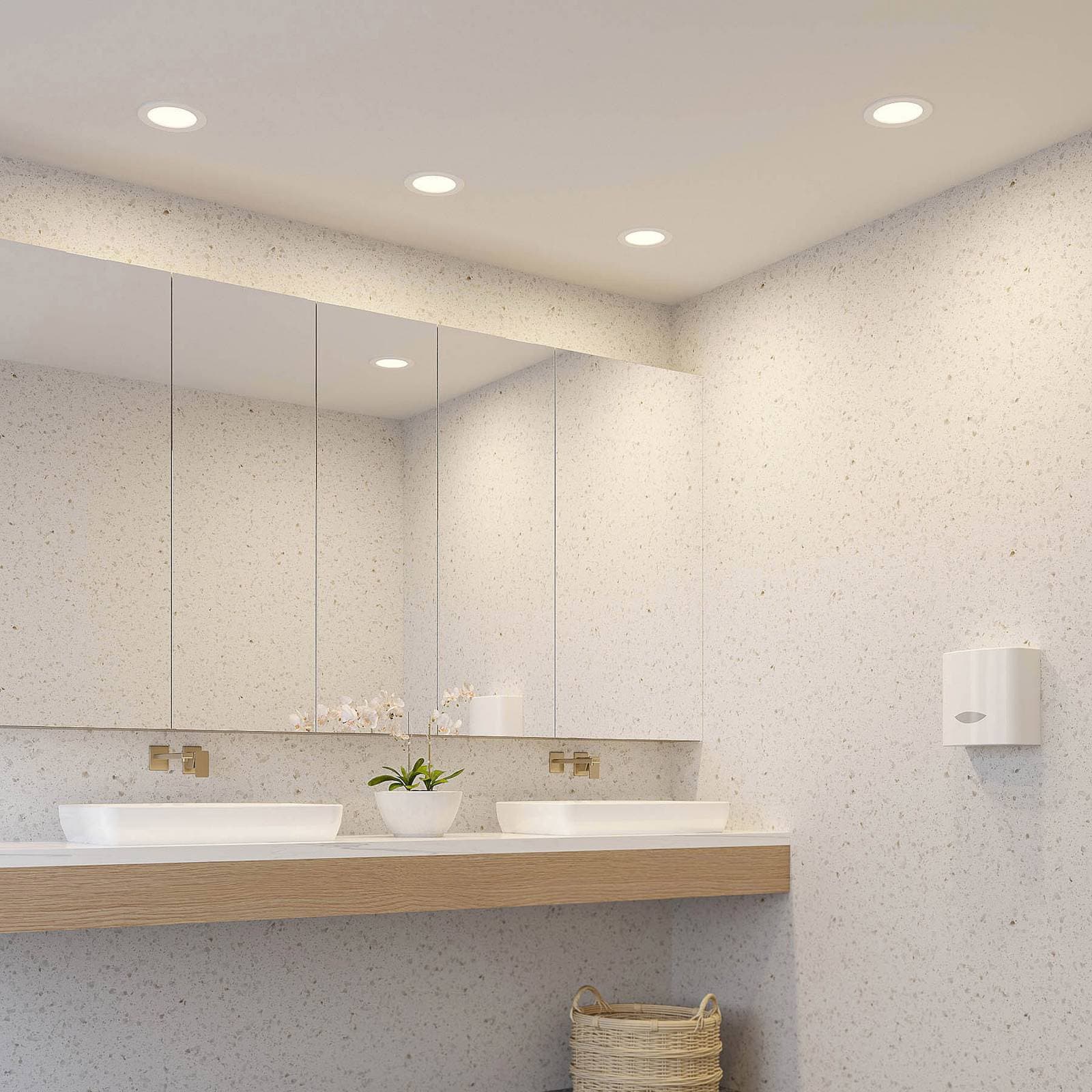 Prios LED vstavané svietidlo Cadance, biele, 17 cm, sada 10 ks, CCT