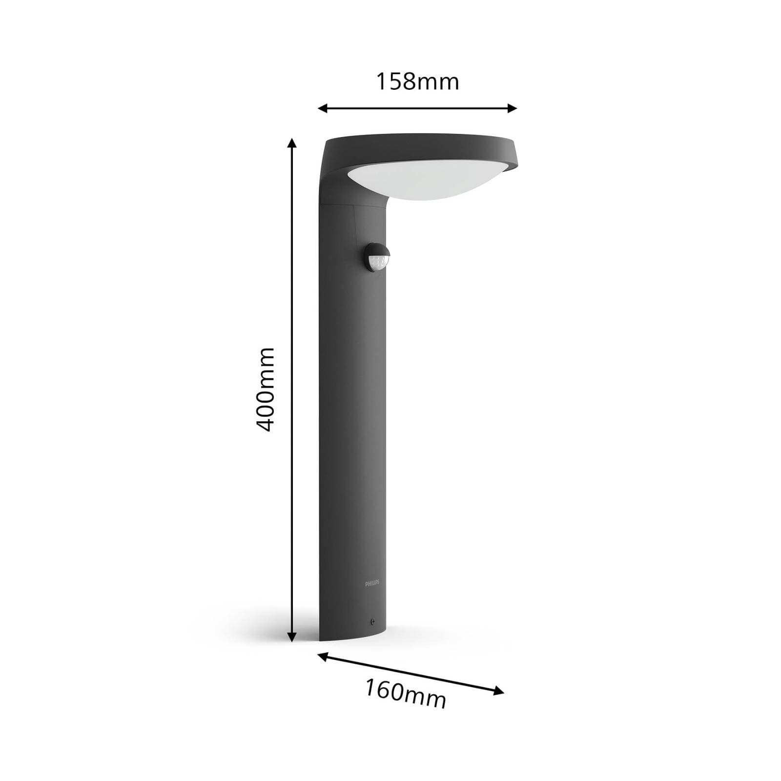 Senzor solárneho osvetlenia podstavca Philips Tyla 1,2 W 250 lm