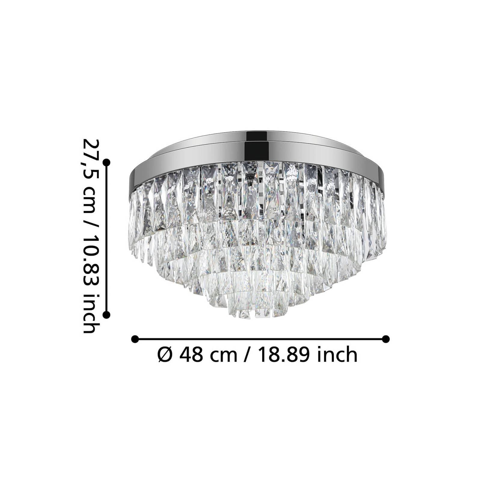 Stropné svietidlo Stars of Light Valparaiso, chróm, Ø 48 cm, kov