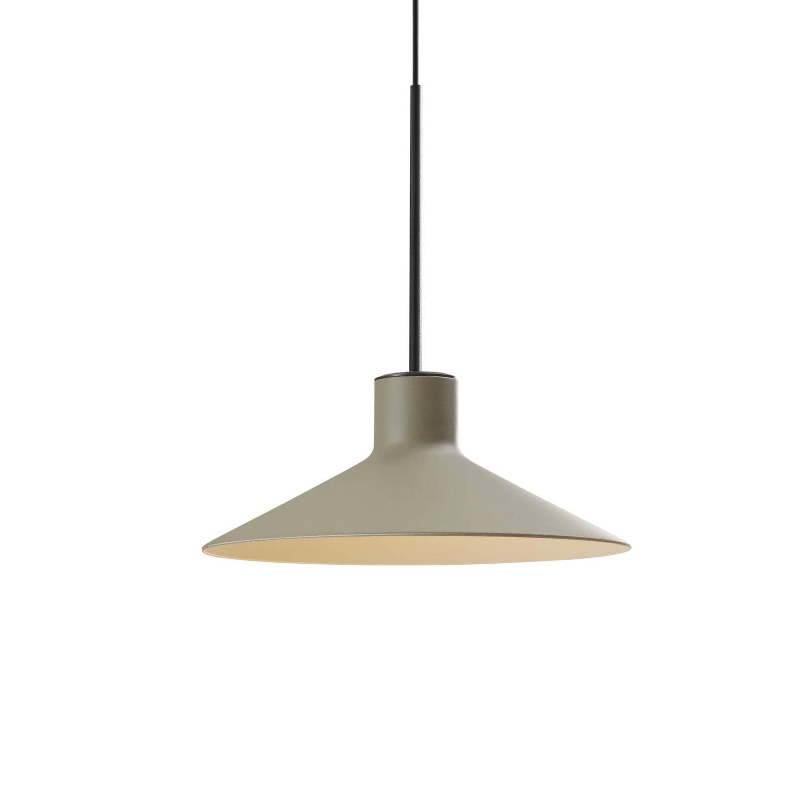 Bover LED závesné svietidlo Platet, čierna/olivovo sivá, 20 cm