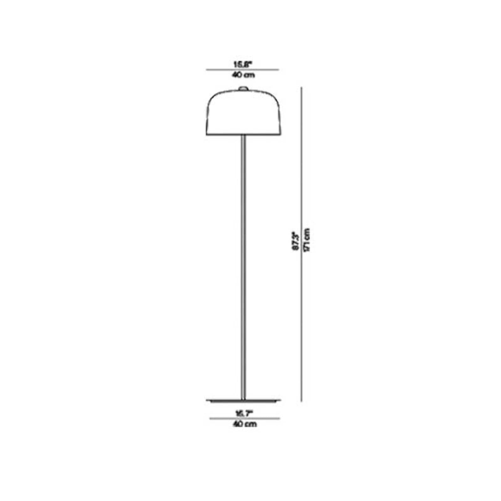 Luceplan Zile stojaca lampa, holubia sivá matná