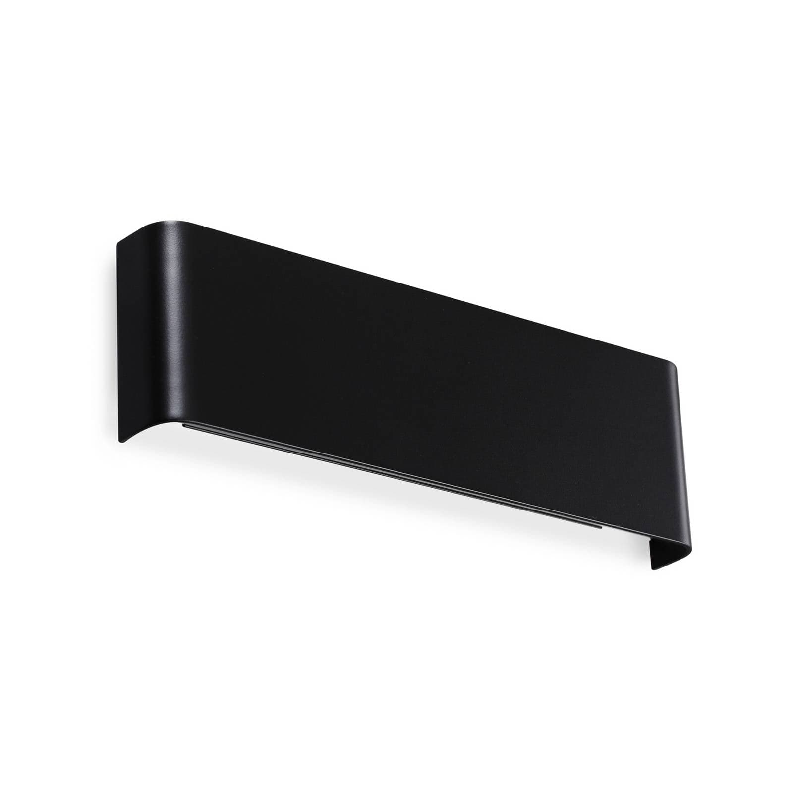 Nástenné svetlo IDEAL LUX Delta, čierna, šírka 30 cm, 3 000 K