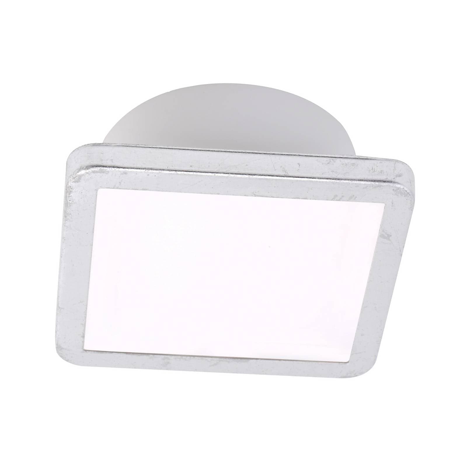 LIGHTMe Stropné svietidlo Aqua Uno, 11x11cm, strieborné, IP44