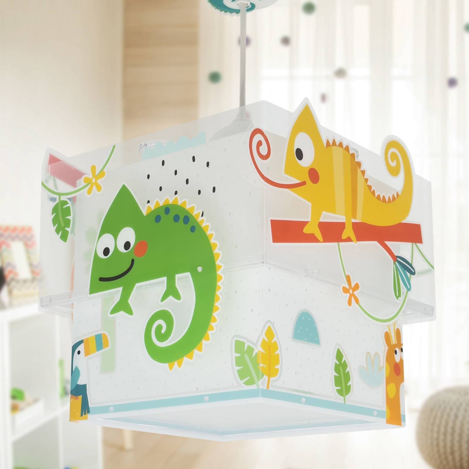 Závesné svietidlo do detskej izby Dalber HAPPY JUNGLE, farebné