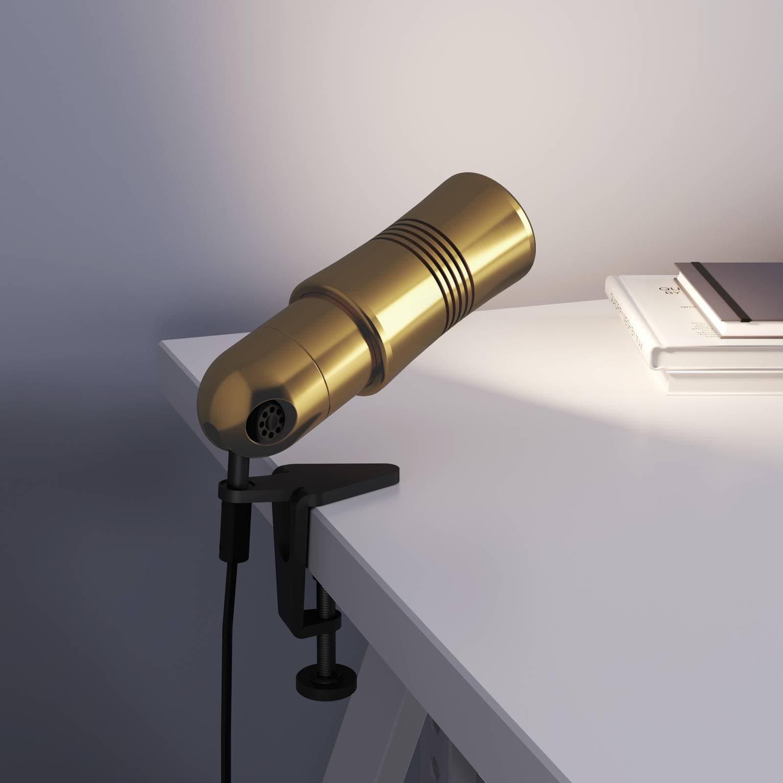 Neo! Clamp upínacia LED lampa, mosadz