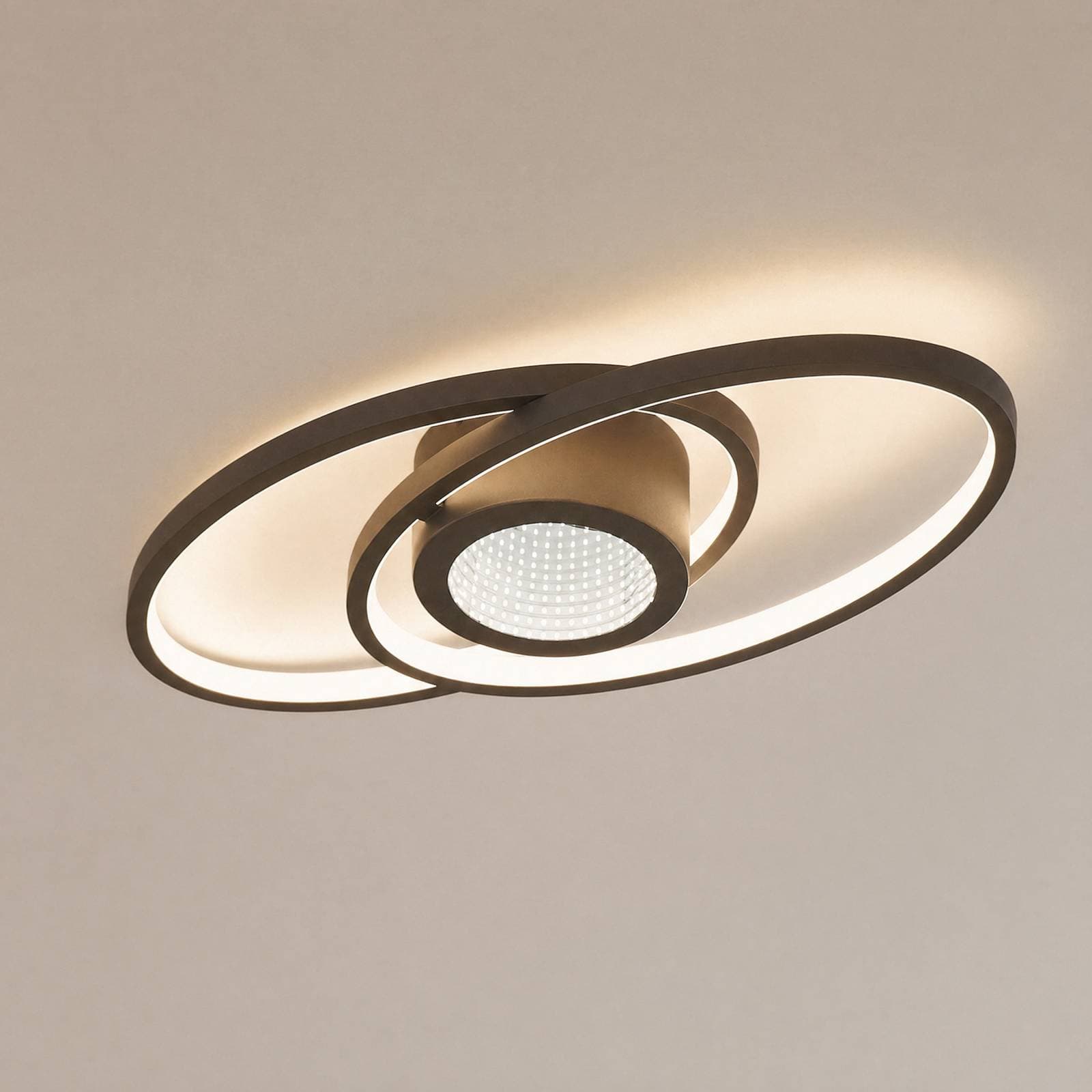 Stropné svietidlo Lindby LED Thalina, 60 cm, stmievateľné, Infinity Tunnel