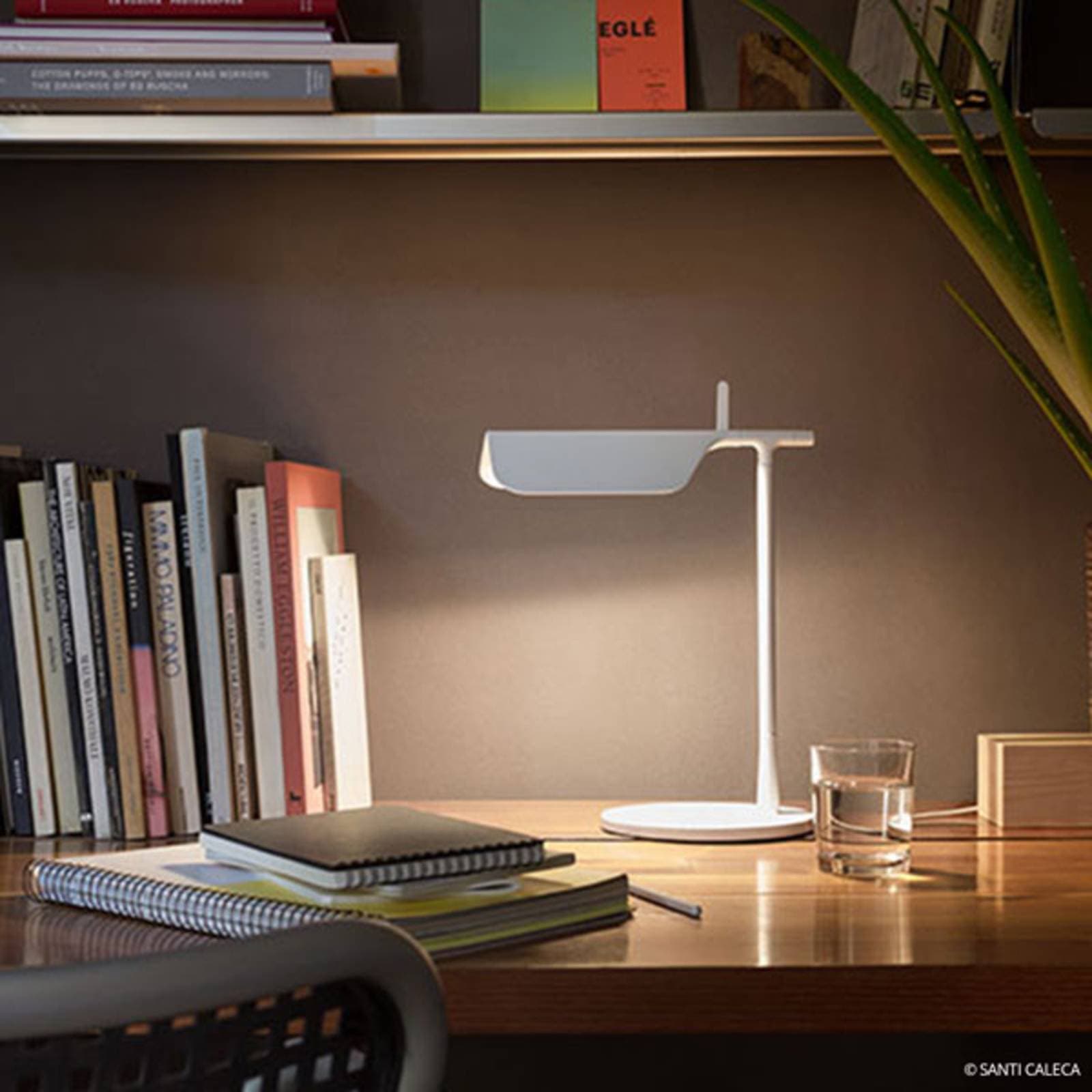 FLOS Tab stolová LED lampa, biela