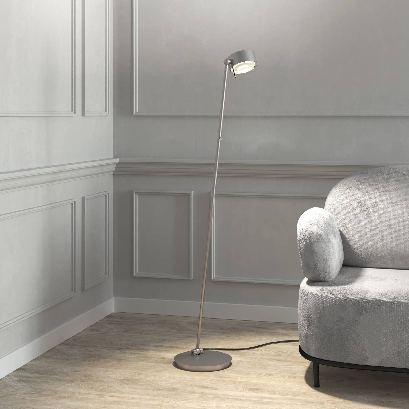 Puk! 120 Floor LED šošovky číre/matné, chróm matná