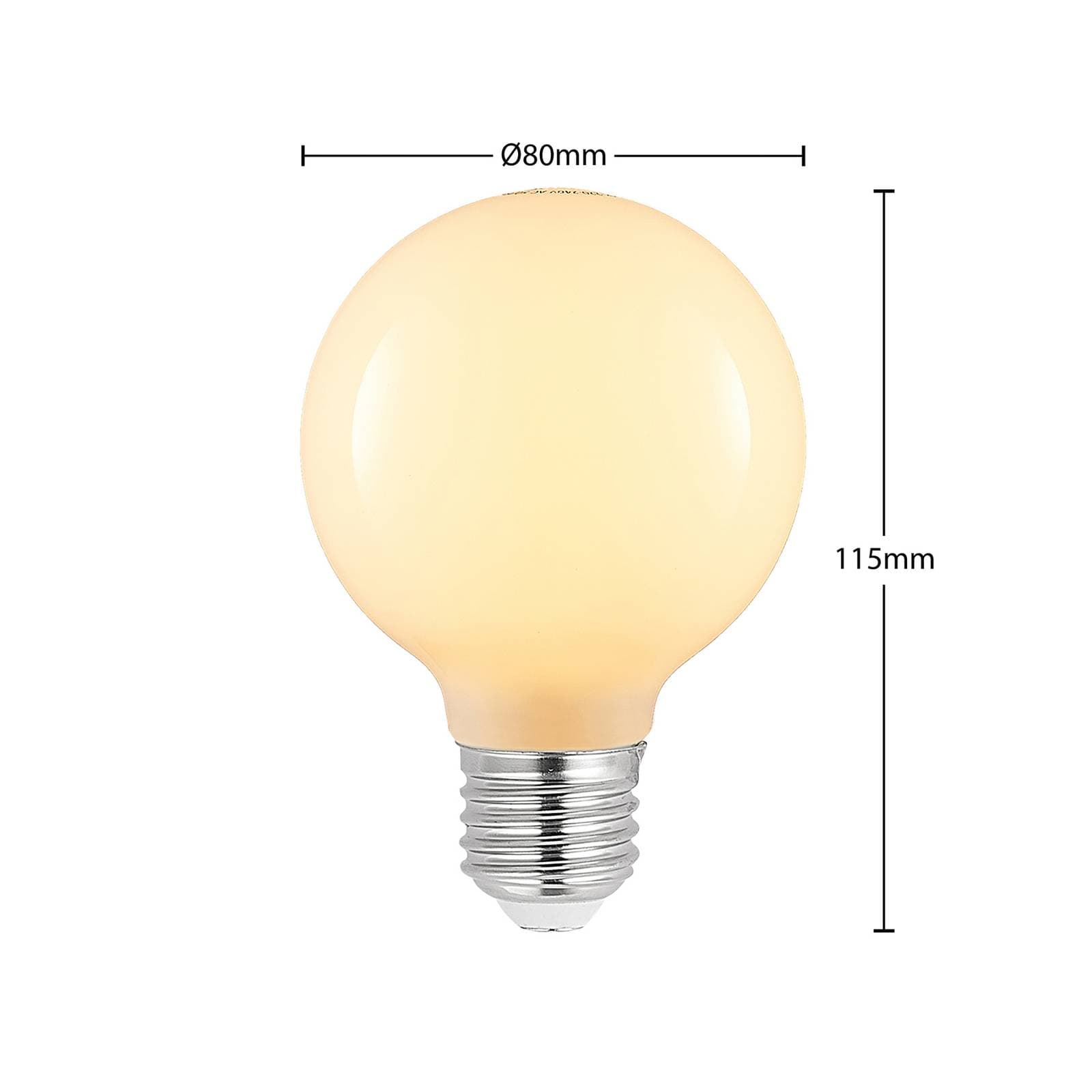 LED žiarovka E27 4W G80 2 700 K stmieva opál 3ks