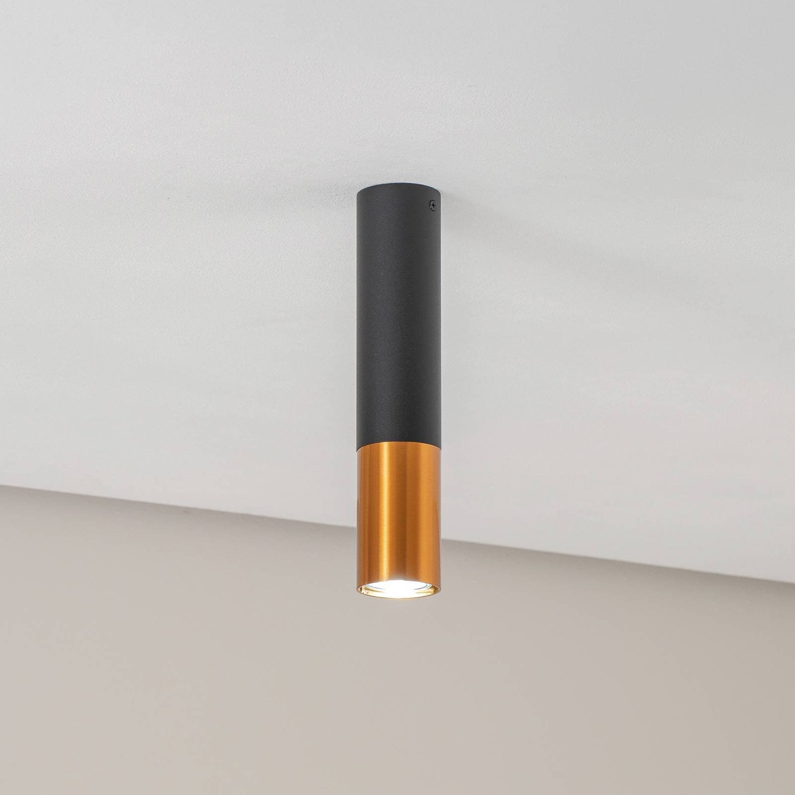 Euluna Thalassa Downlight 1flg čierna/meď 29cm