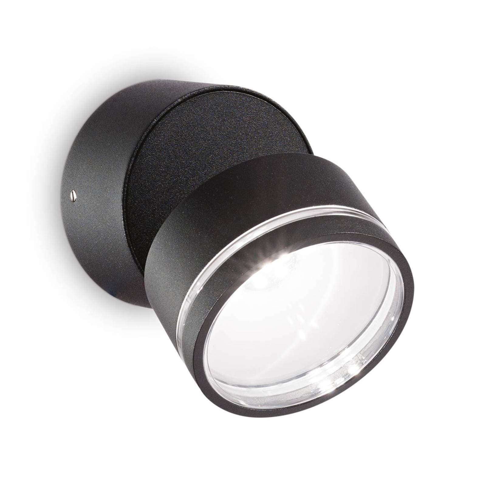 Ideal Lux Omega Round nástenné LED 4 000K čierna