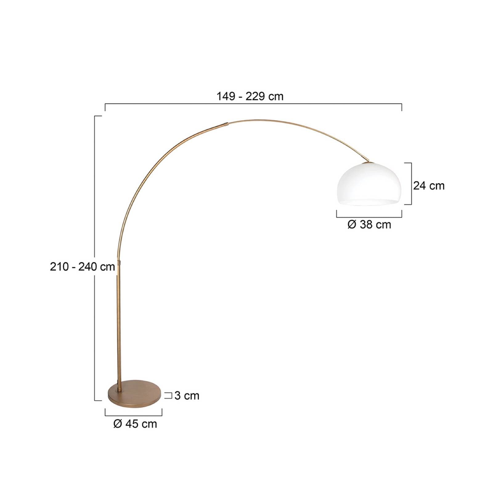 Stojacia lampa Sparkled Light bronzová/biela 240 cm plast