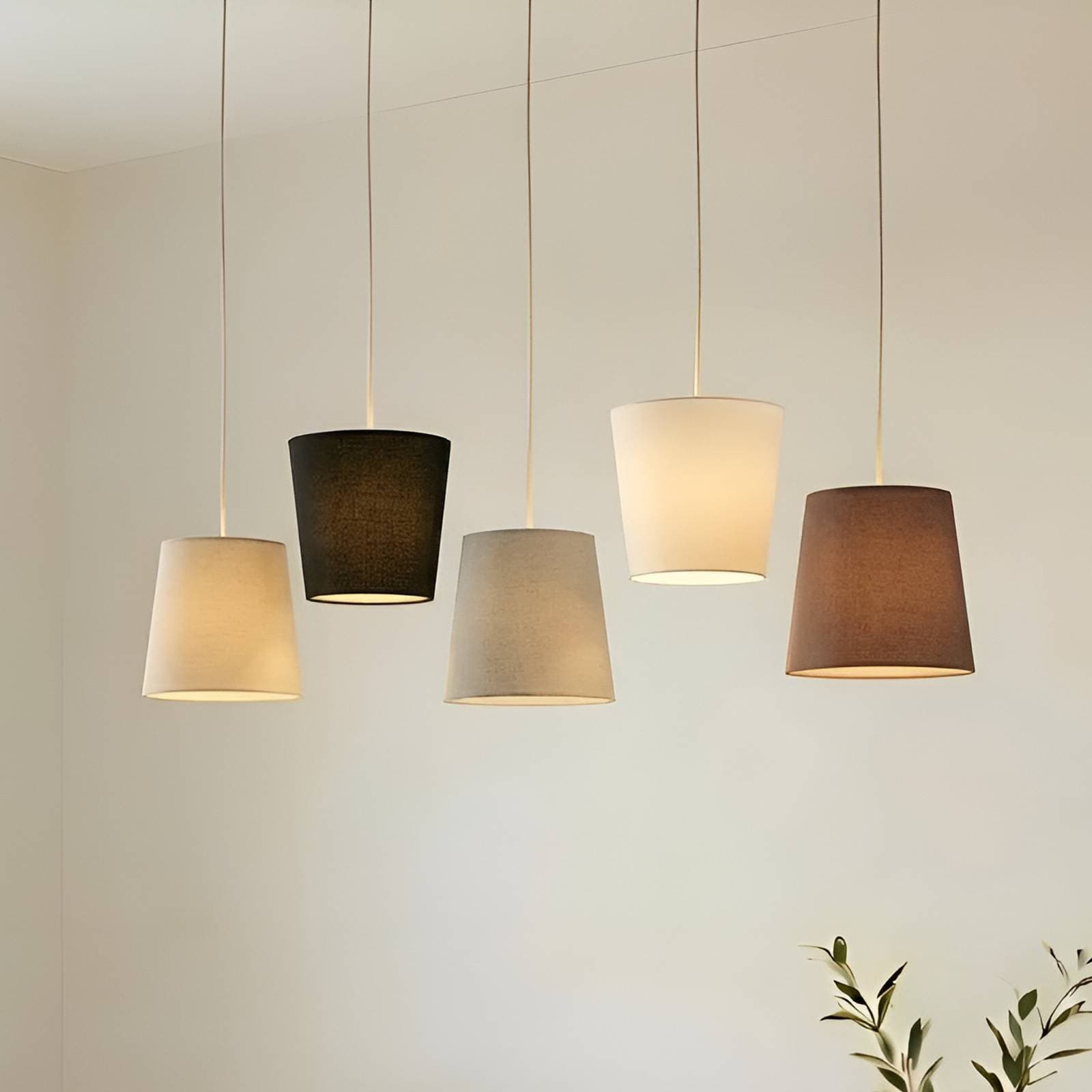 Lucande Thamila závesná lampa, viacfarebná, hliník