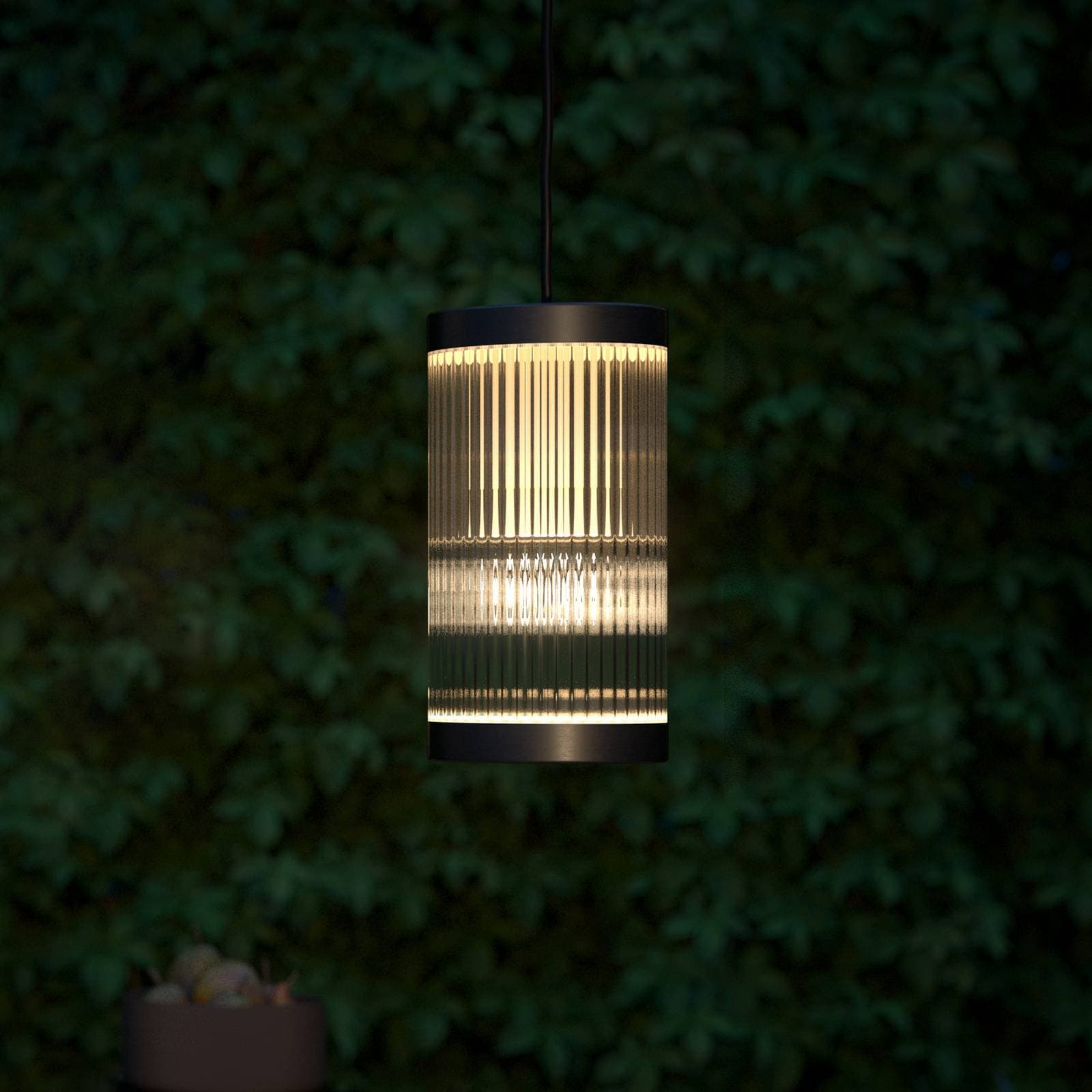 Vonkajšia závesná lampa Coupar, Ø 13 cm, čierna