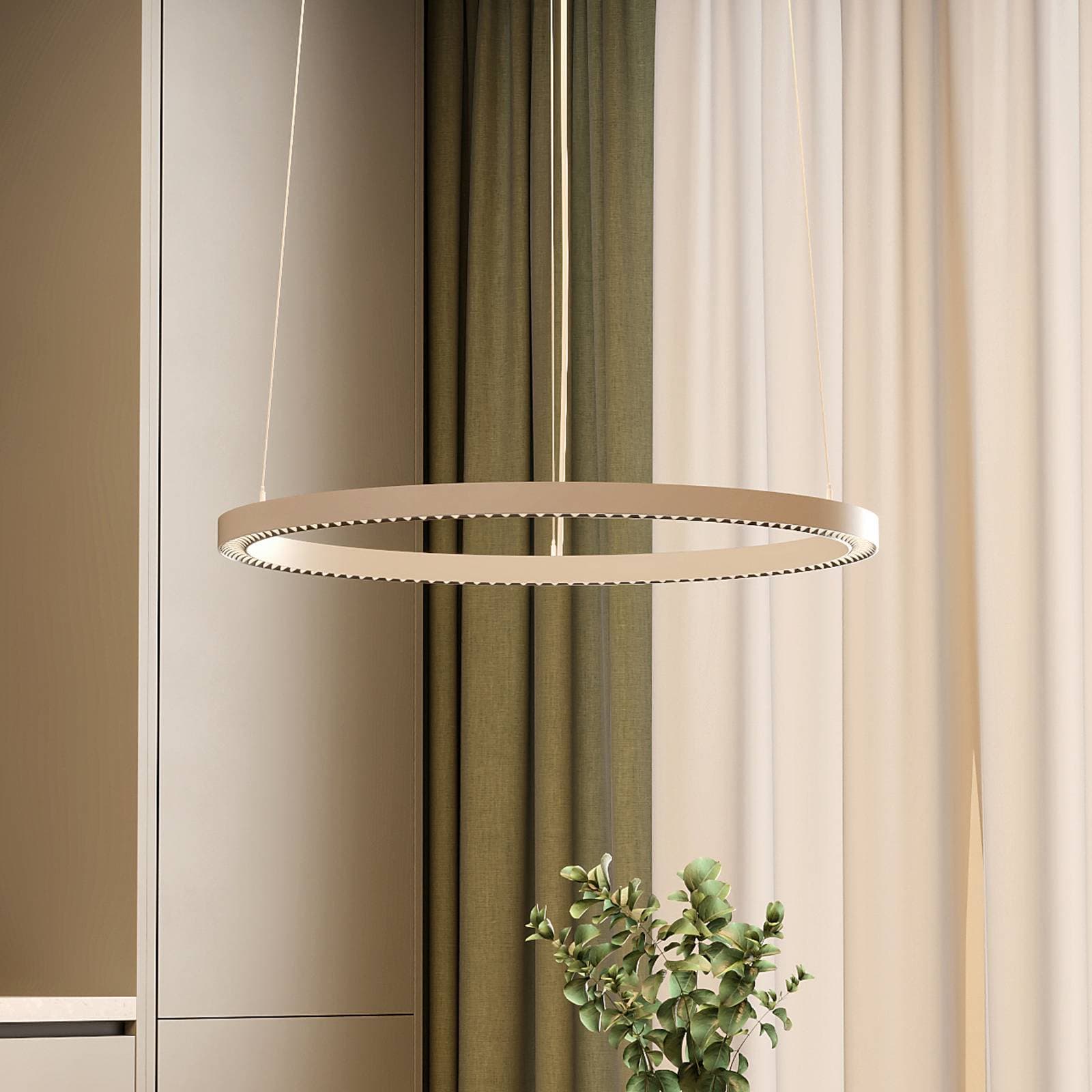 LED závesné svietidlo PERFORA PRO M, Ø 66 cm, biela, DALI, smer svetla