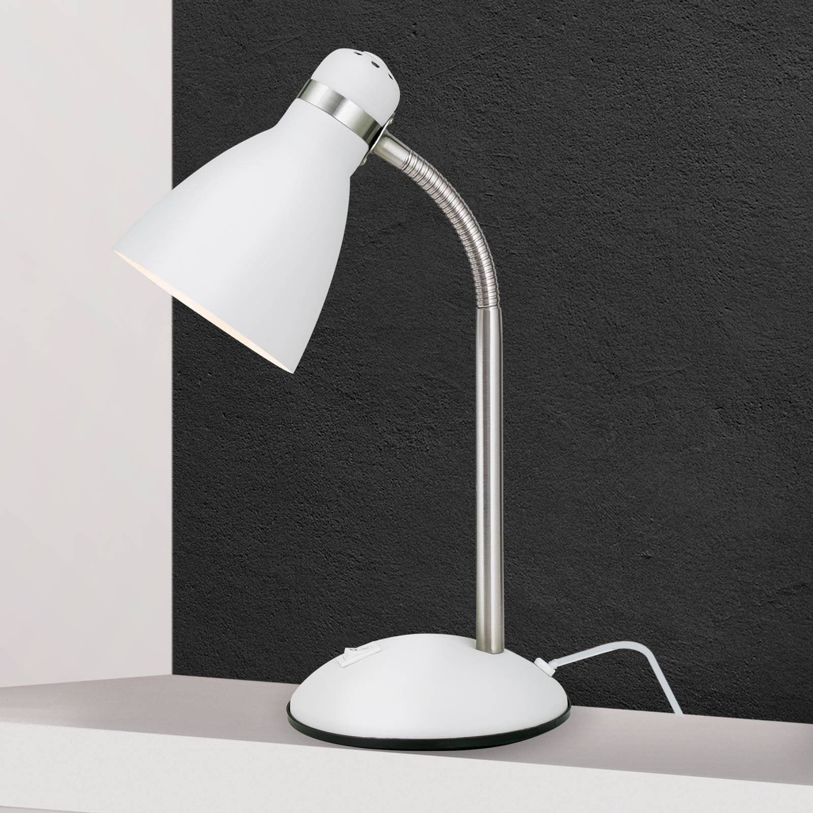 LED lampa na písací stôl School, biela