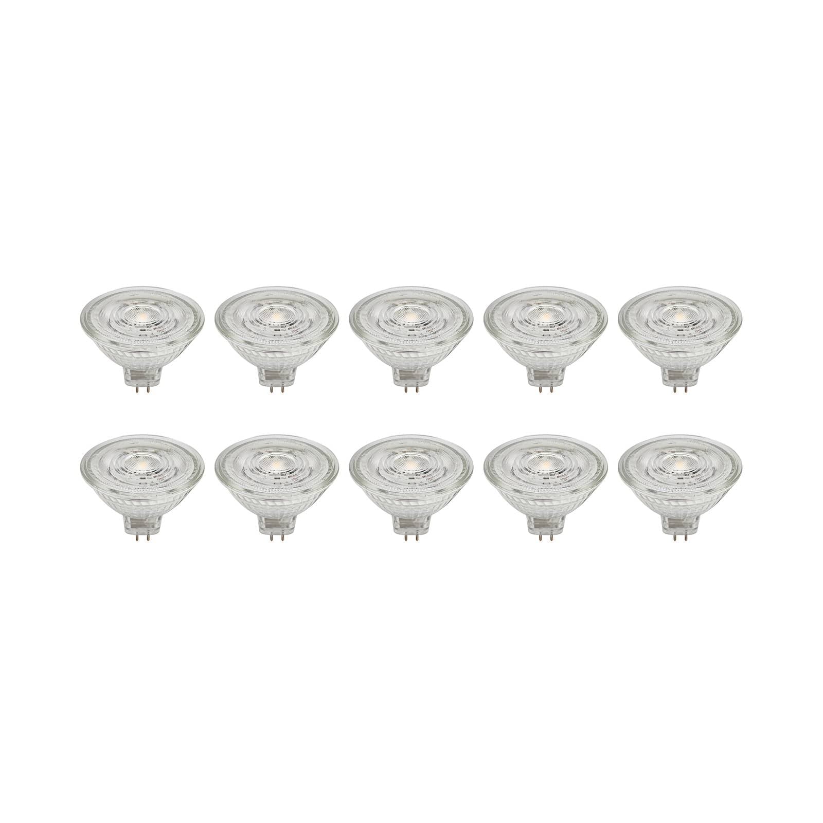 Prios LED reflektor GU5.3 4,3W 345lm 36° číry 827 sada 10 ks