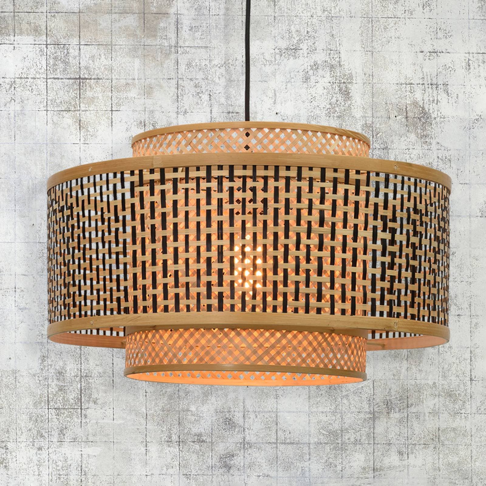 GOOD & MOJO Bhutan závesná lampa z bambusu Ø 50 cm