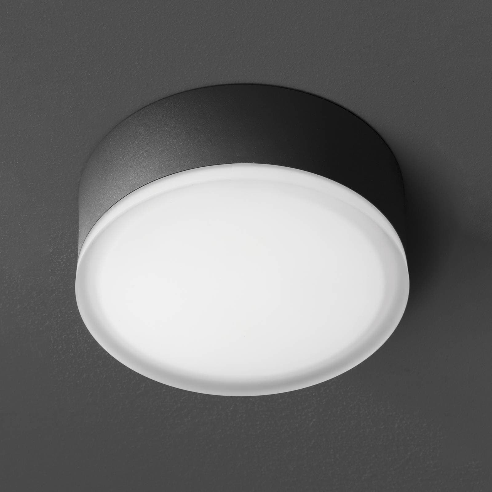 Stropné svietidlo LED 1421 pre exteriér, grafit Ø 20,5 cm