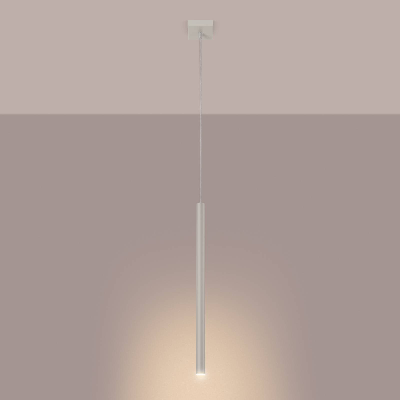 Závesná lampa Pastelo, béžová, Ø 2 cm, oceľ, 3 svetlá.