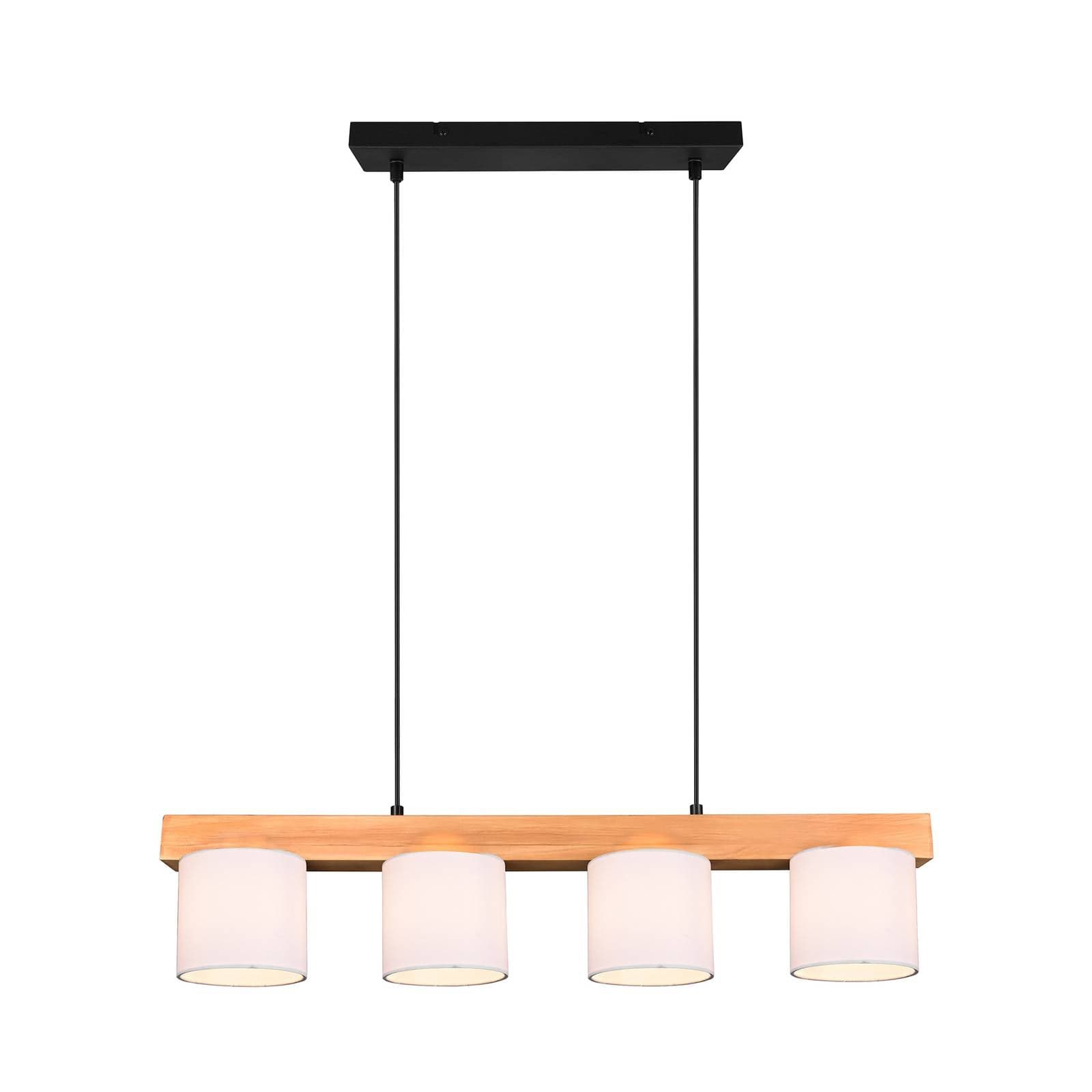 Závesná lampa Cameron, 4-plameňová, biela
