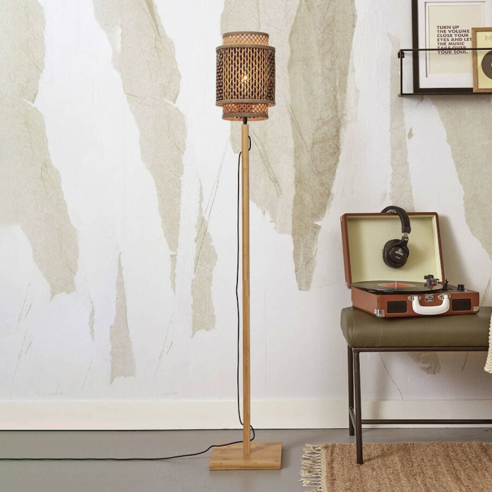 GOOD & MOJO Bhutan stojacia lampa 135 cm prírodná