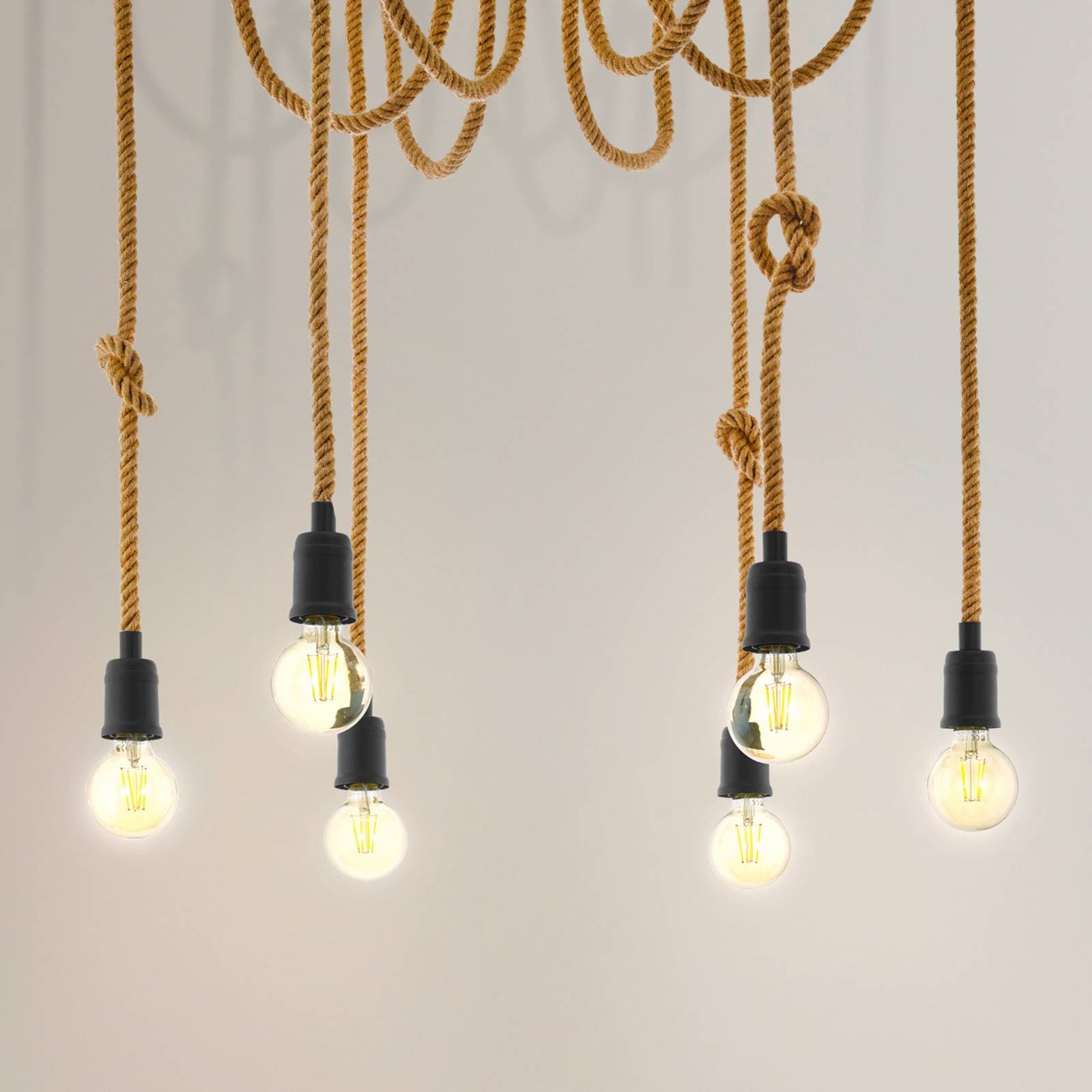 Závesná lampa Rampside so šiestimi objímkami