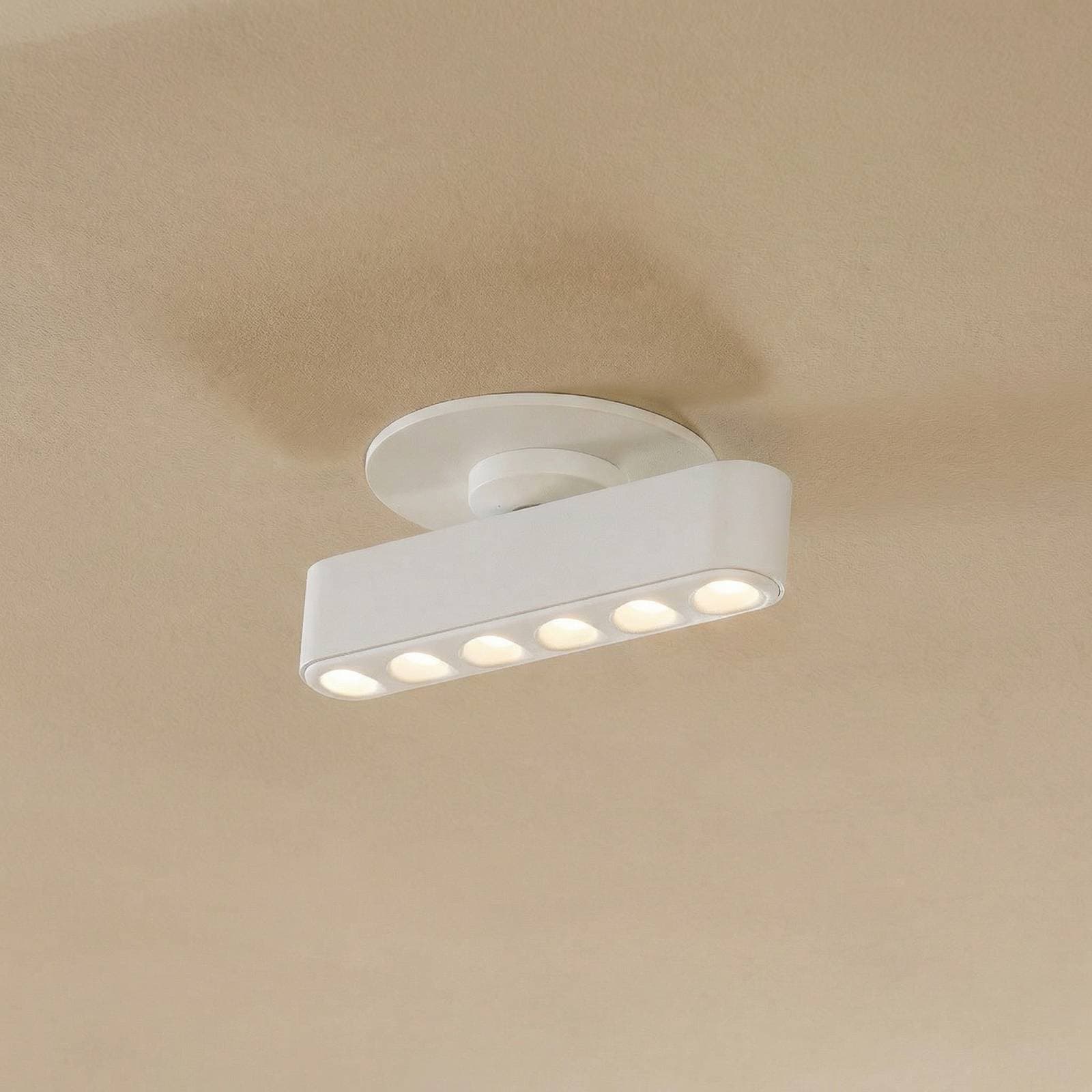 Lindby zapustene LED svietidla Eldrin, biele, svetelné body, 13,1 cm
