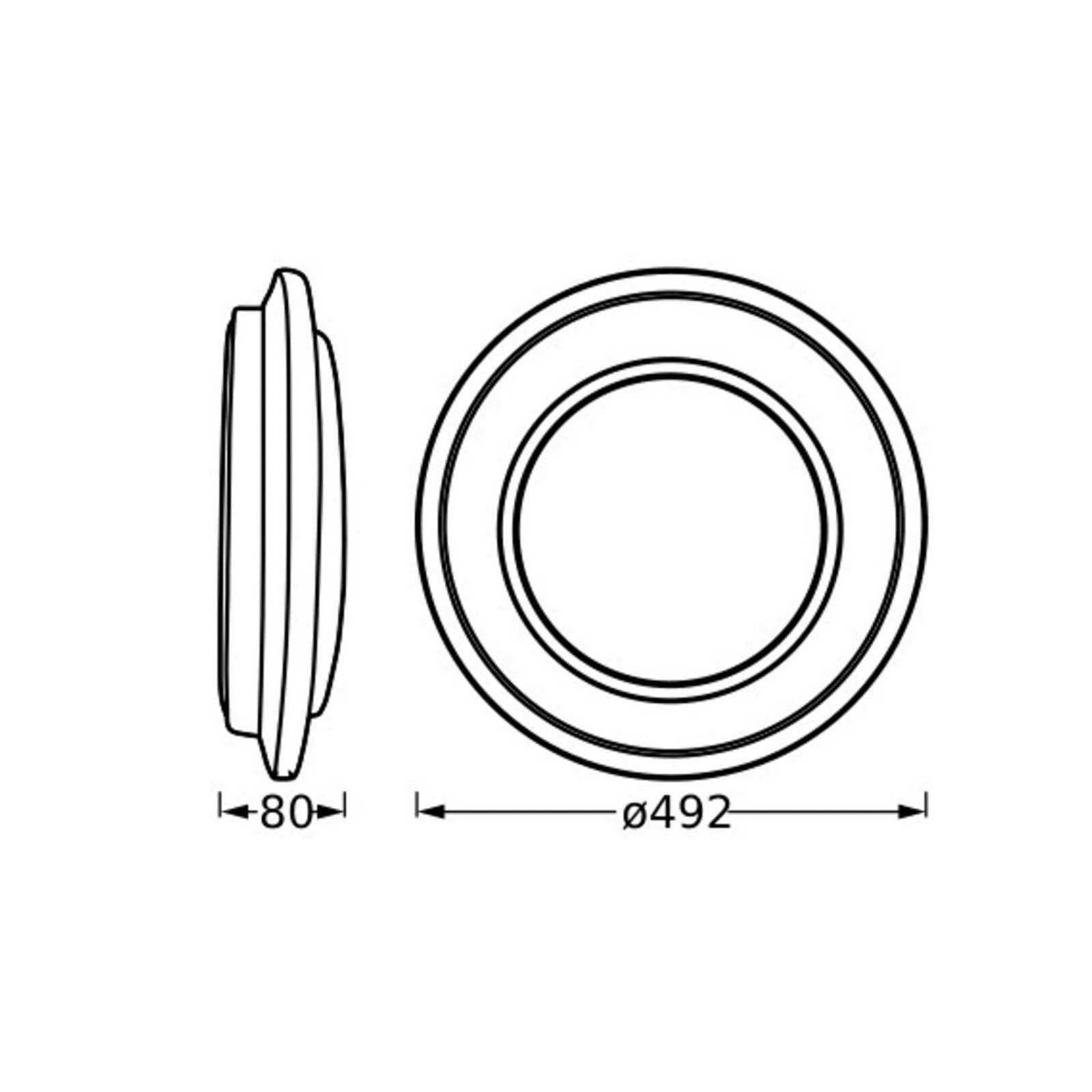 OSRAM stropné LED svetlo ORBIS BERLIN, strieborné, Ø 49 cm kov