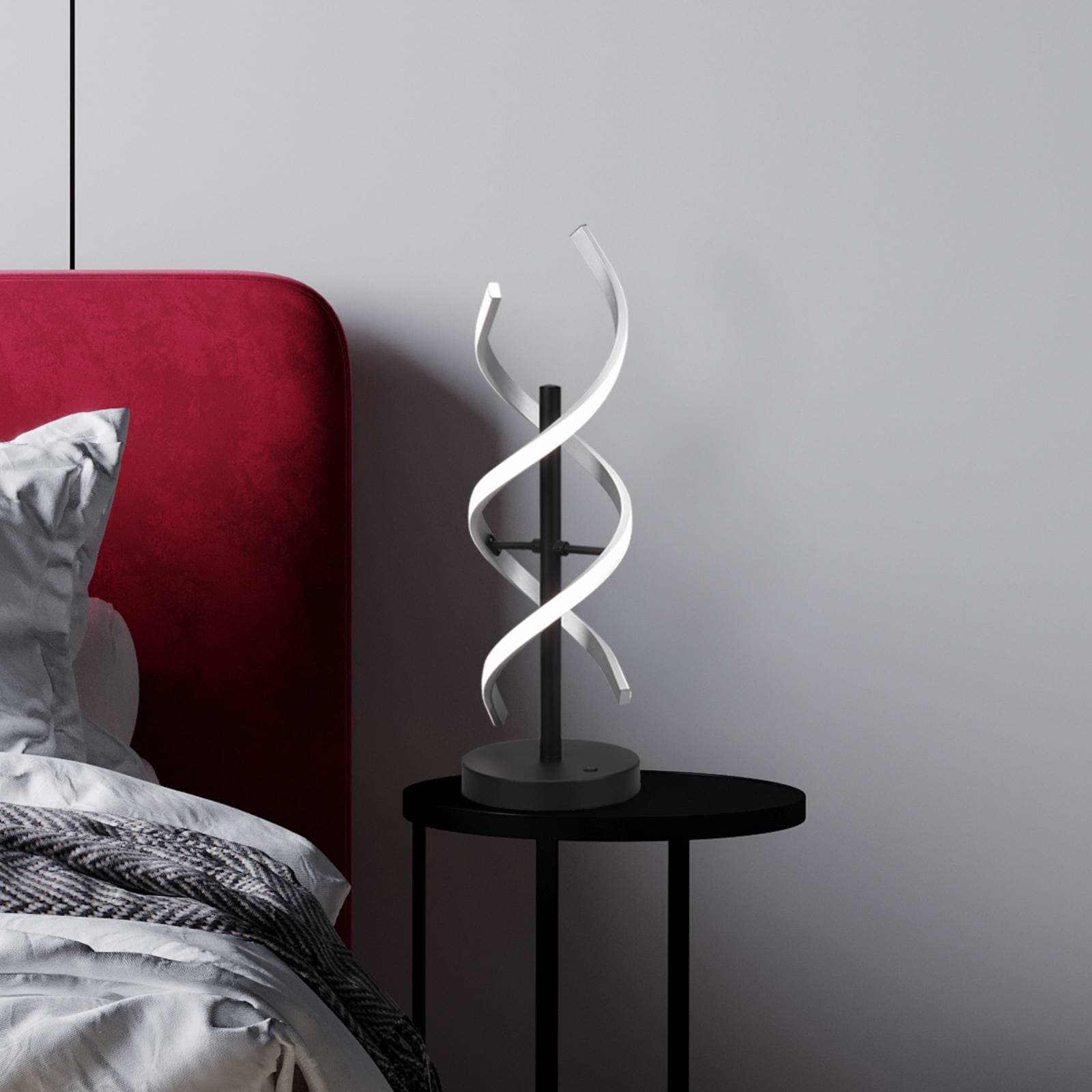 Stolová LED lampa Sequence, stmievateľné, CCT, hliník