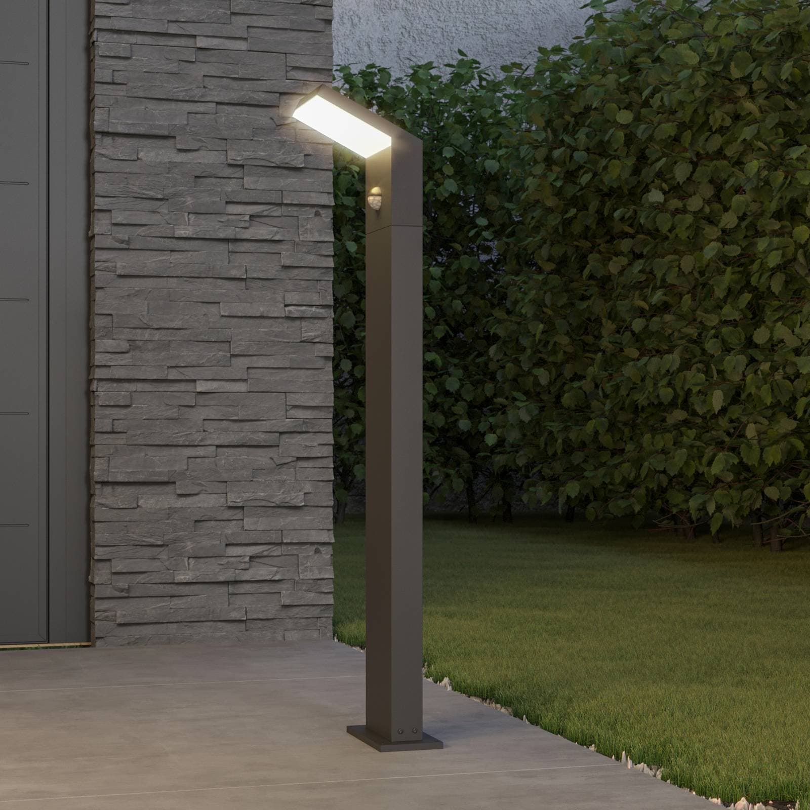 Arcchio LED svetlo na chodník Yolena, senzor, 100 cm, antracit