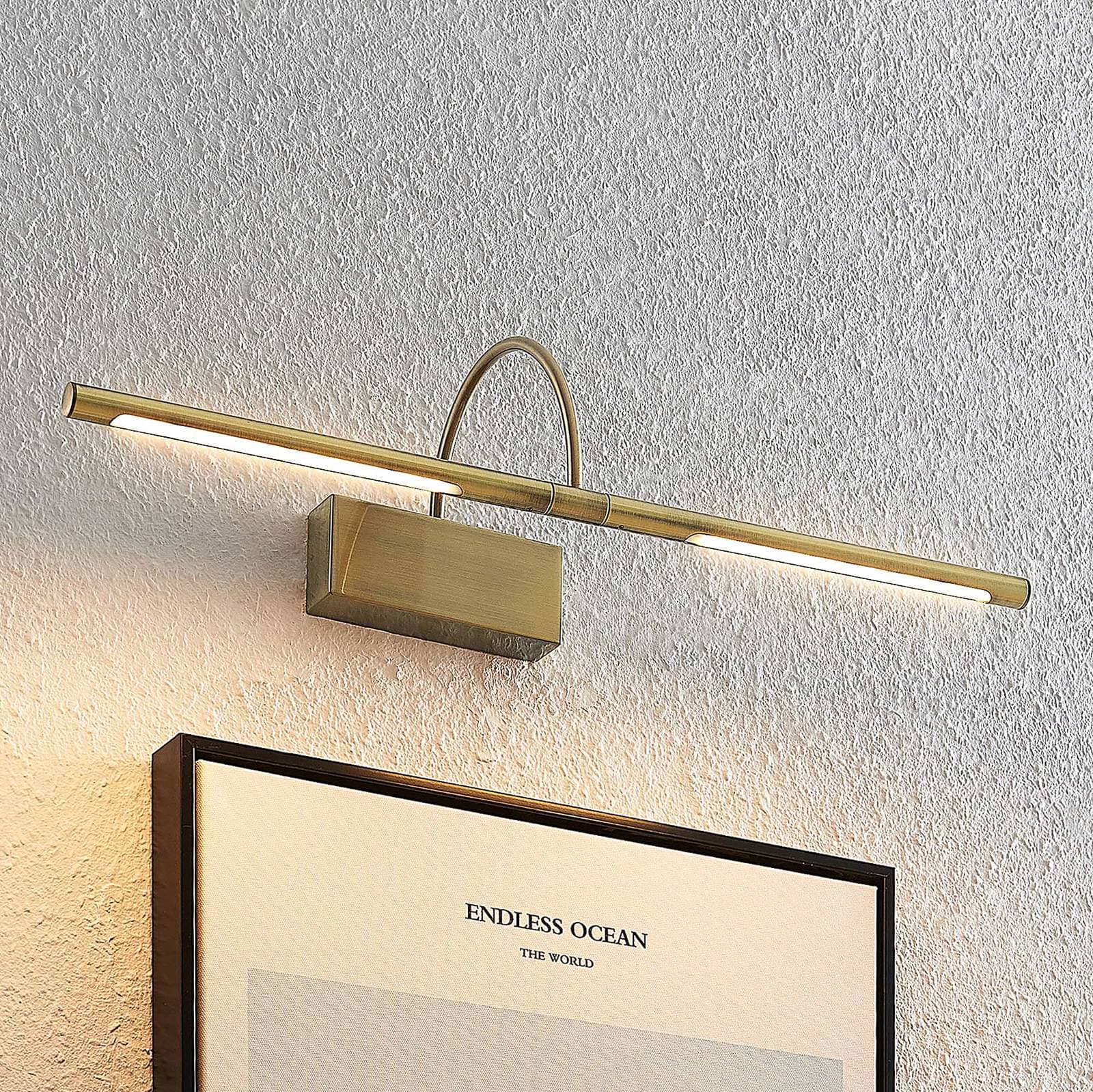Lucande Fehmke LED obrazová lampa, mosadz