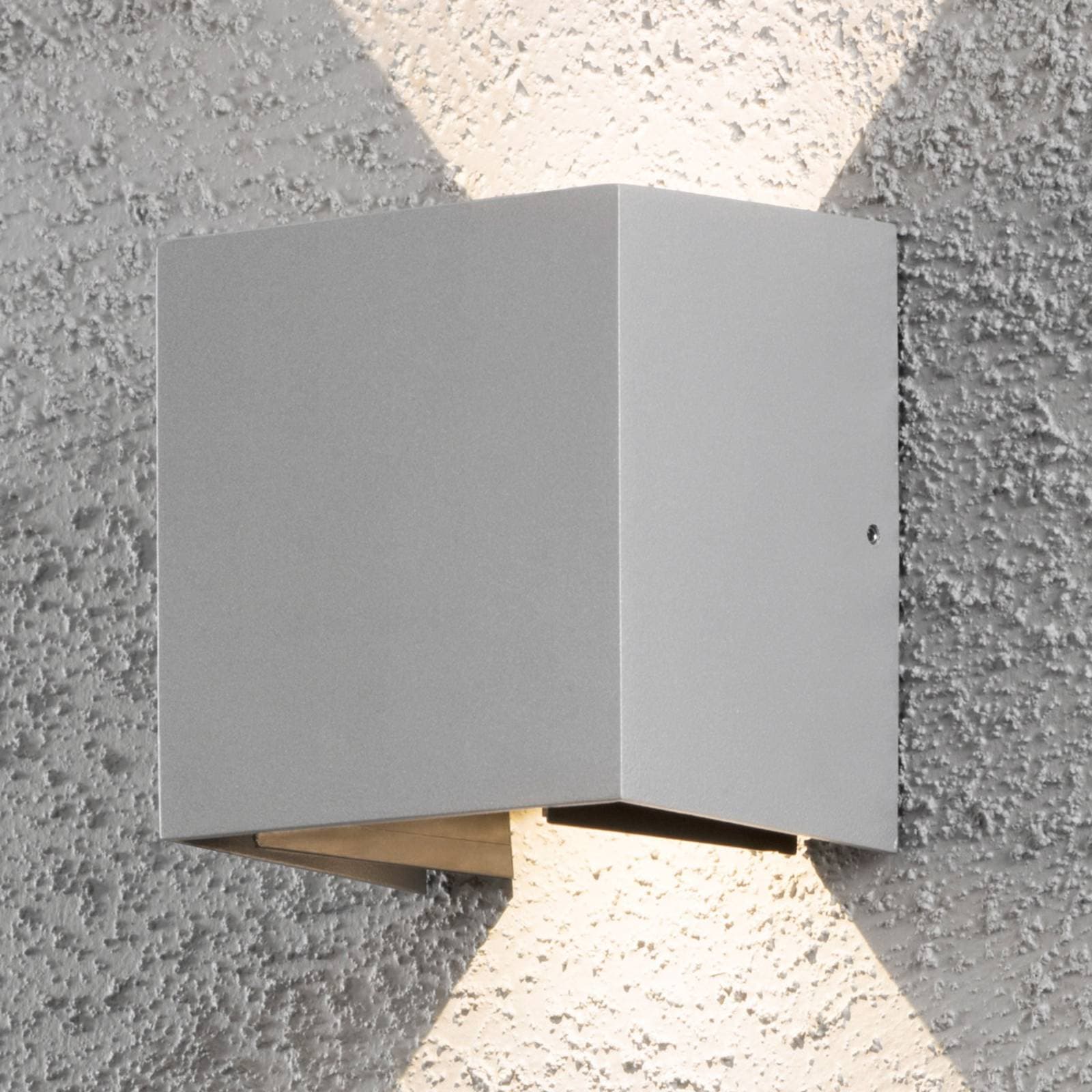 Vonkajšie nástenné LED Cremona 13 cm sivé