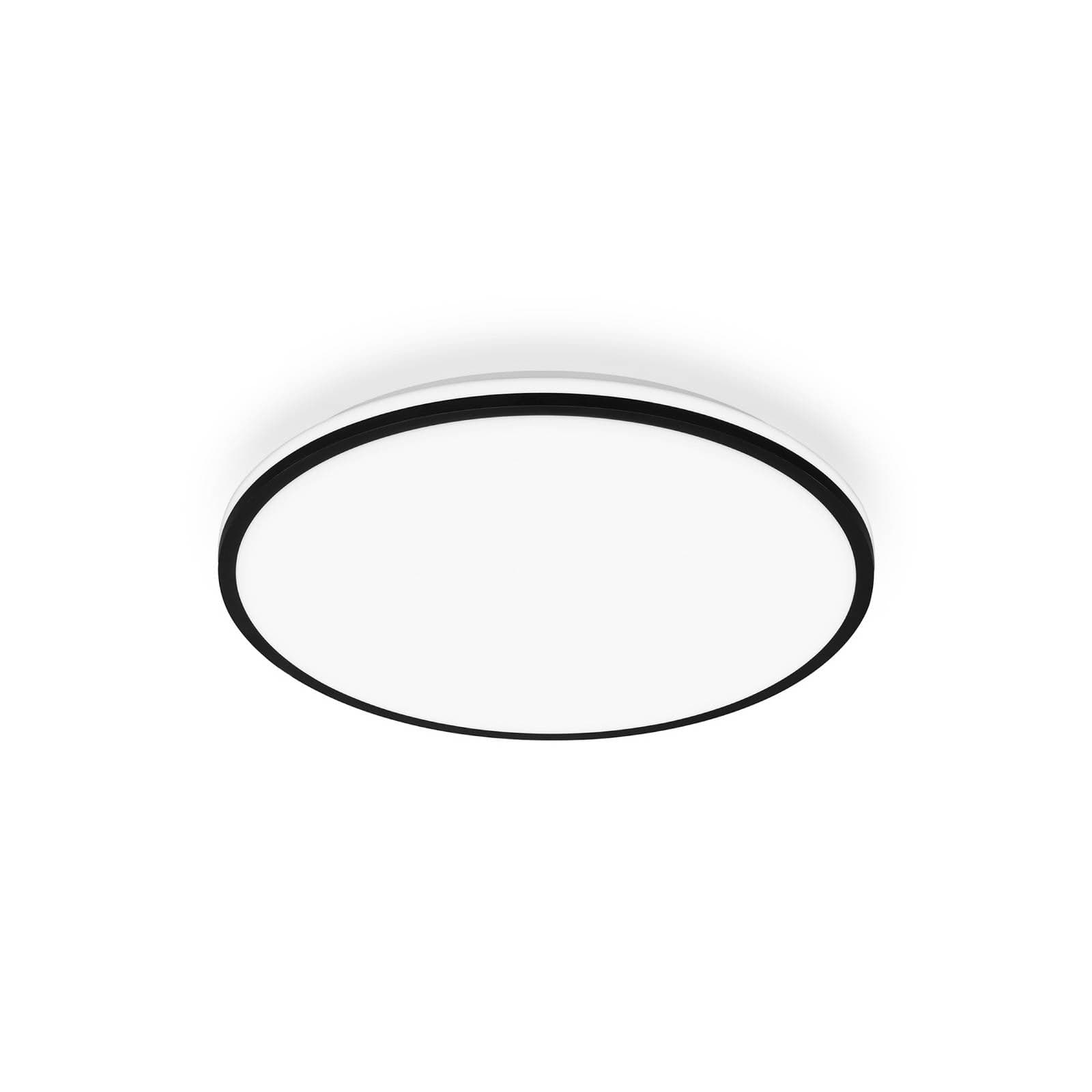 Pulap A LED stropné svietidlo, čierne, Ø 33 cm, plast