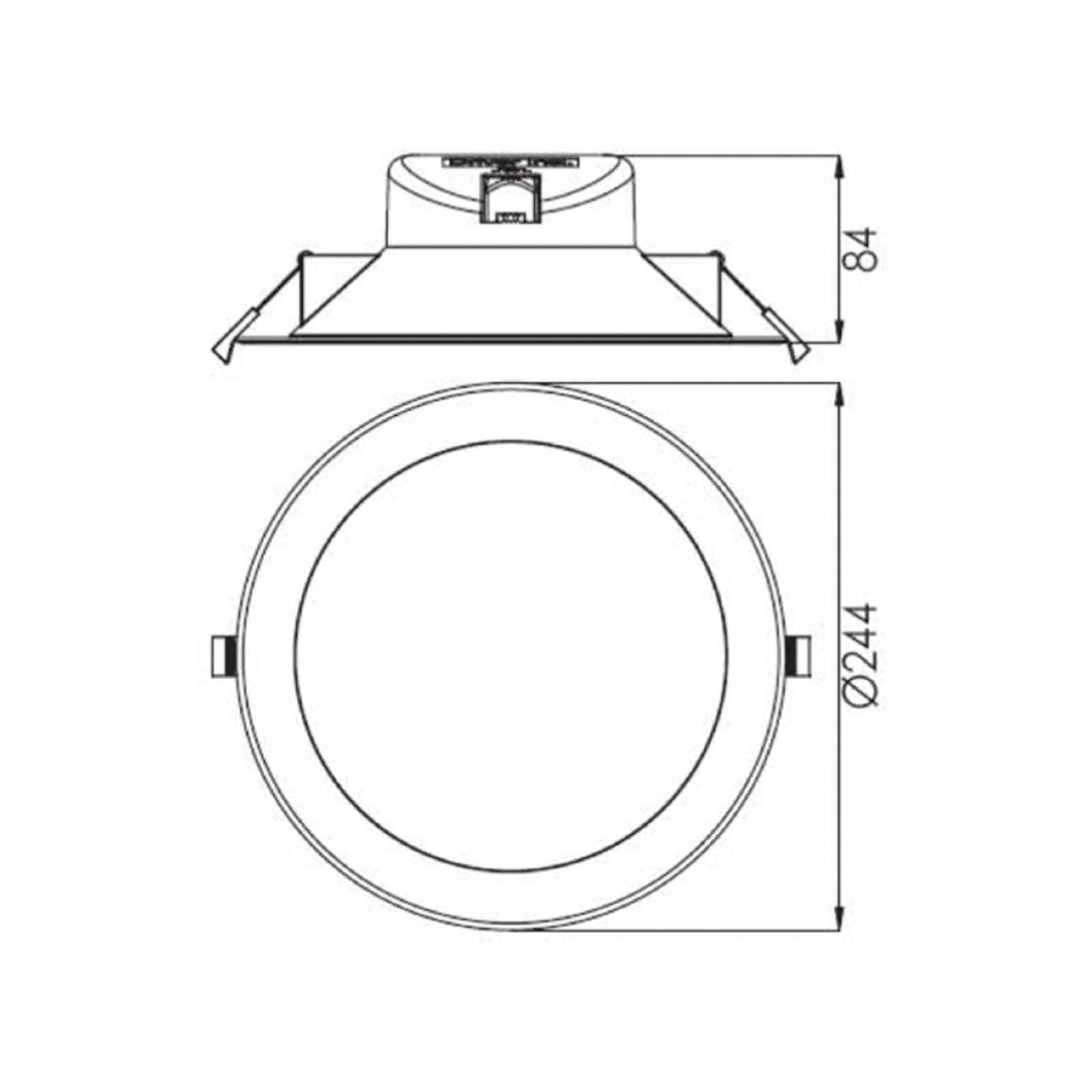 LED stropné svietidlo Acrux, Ø 24 cm, čierne, CCT