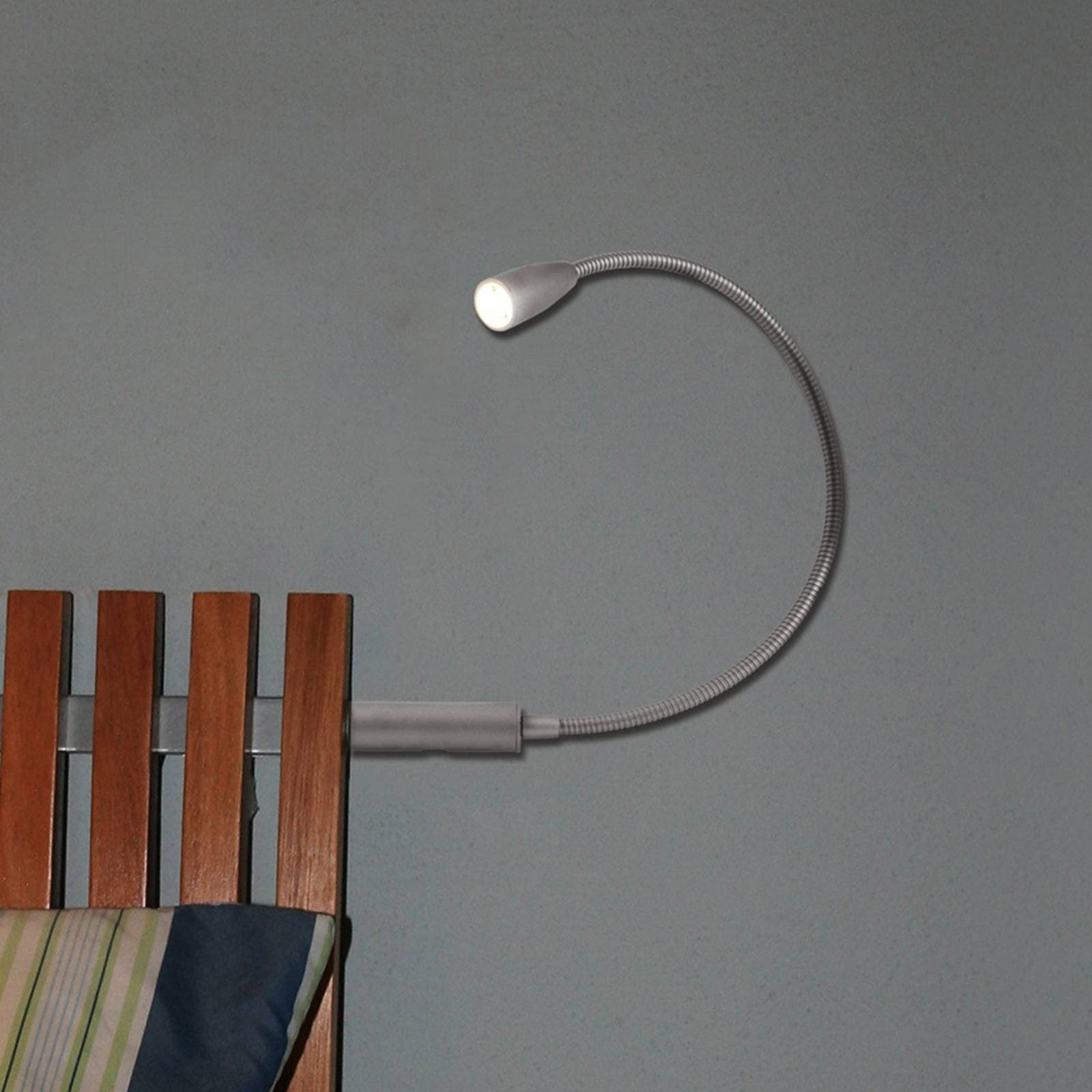 LED lampa na čítanie Berta s ohybným ramenom