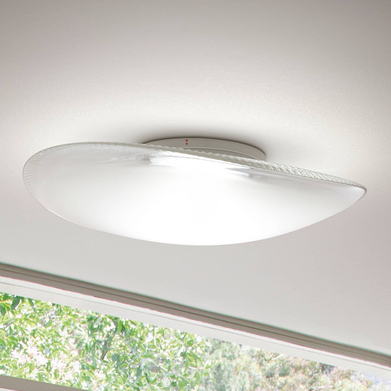 Fabbian Loop sklenené stropné LED svietidlo 3000 K