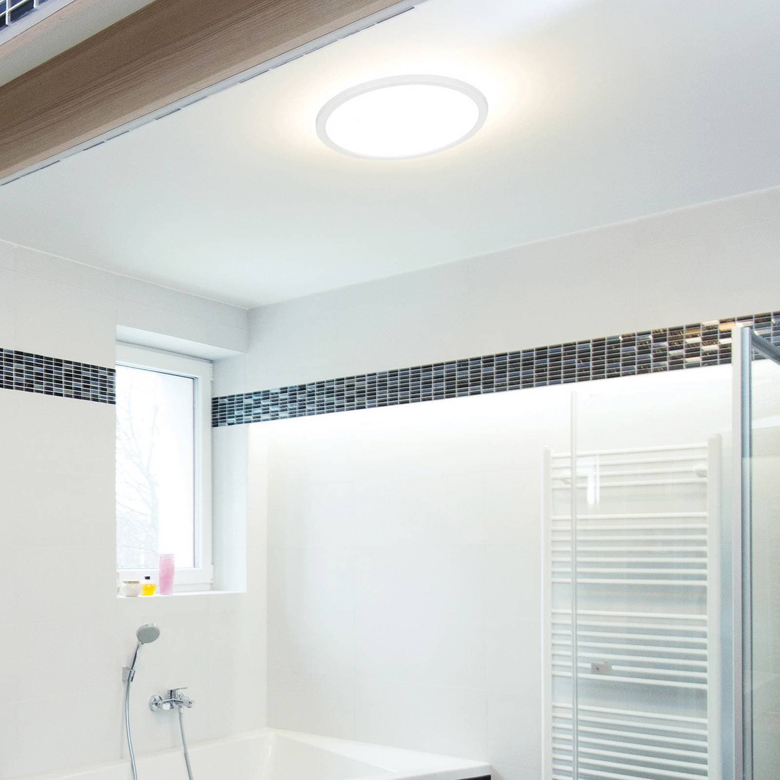 Stropné svietidlo Sylvania LED SylRadiance, Ø 30 cm biela PMMA IP54