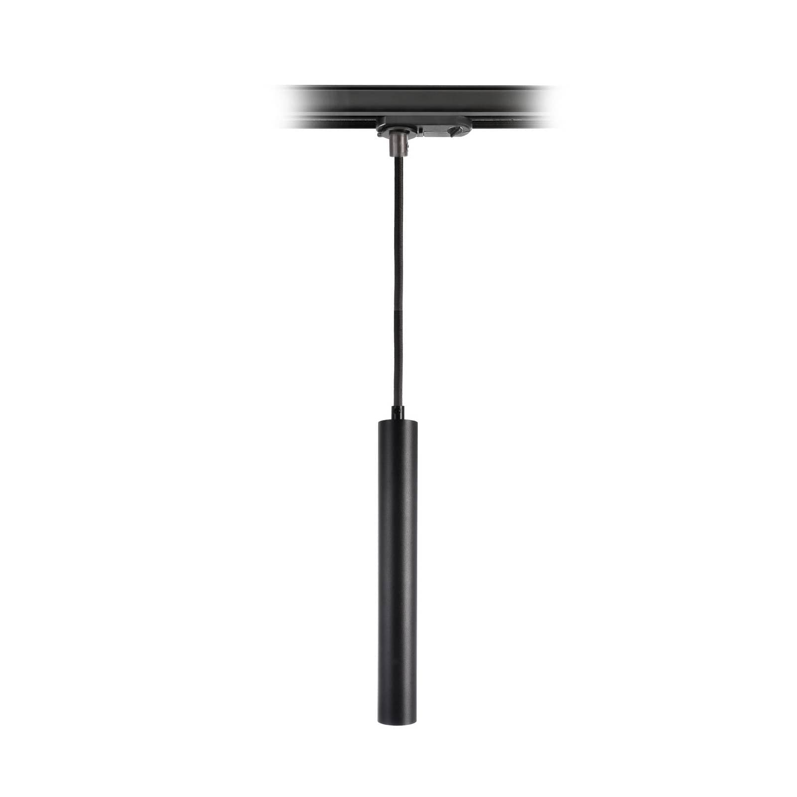 LED závesné svietidlo Slim 1-fázová lišta, čierne, hliník, 5 W, 2 700 K