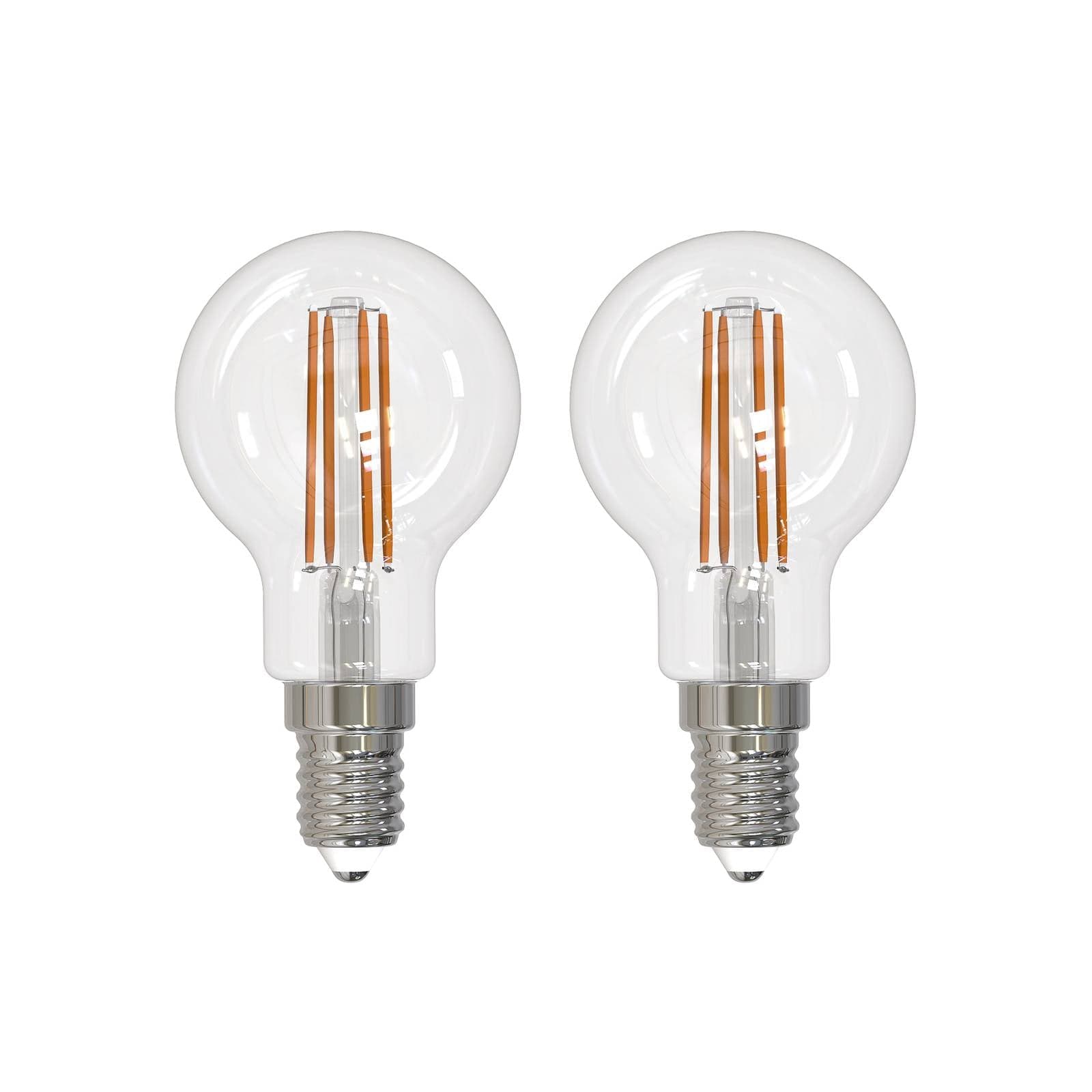 Arcchio LED žiarovka E14 G45, sada 2 ks, 2700 K