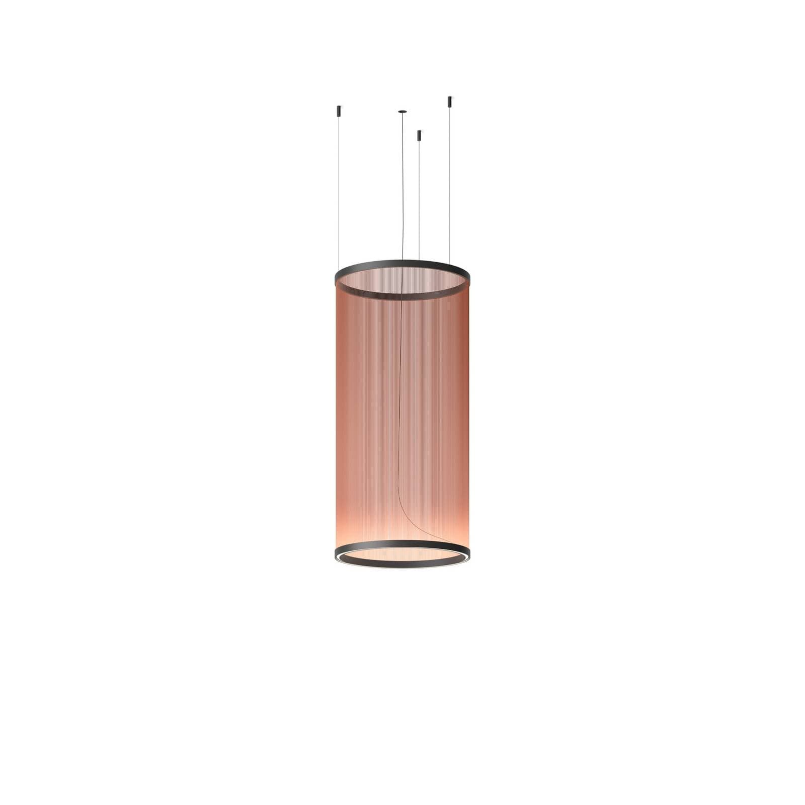 Vibia LED závesné svietidlo ARRAY červenohnedá 113x55 valec 927 stmievateľné