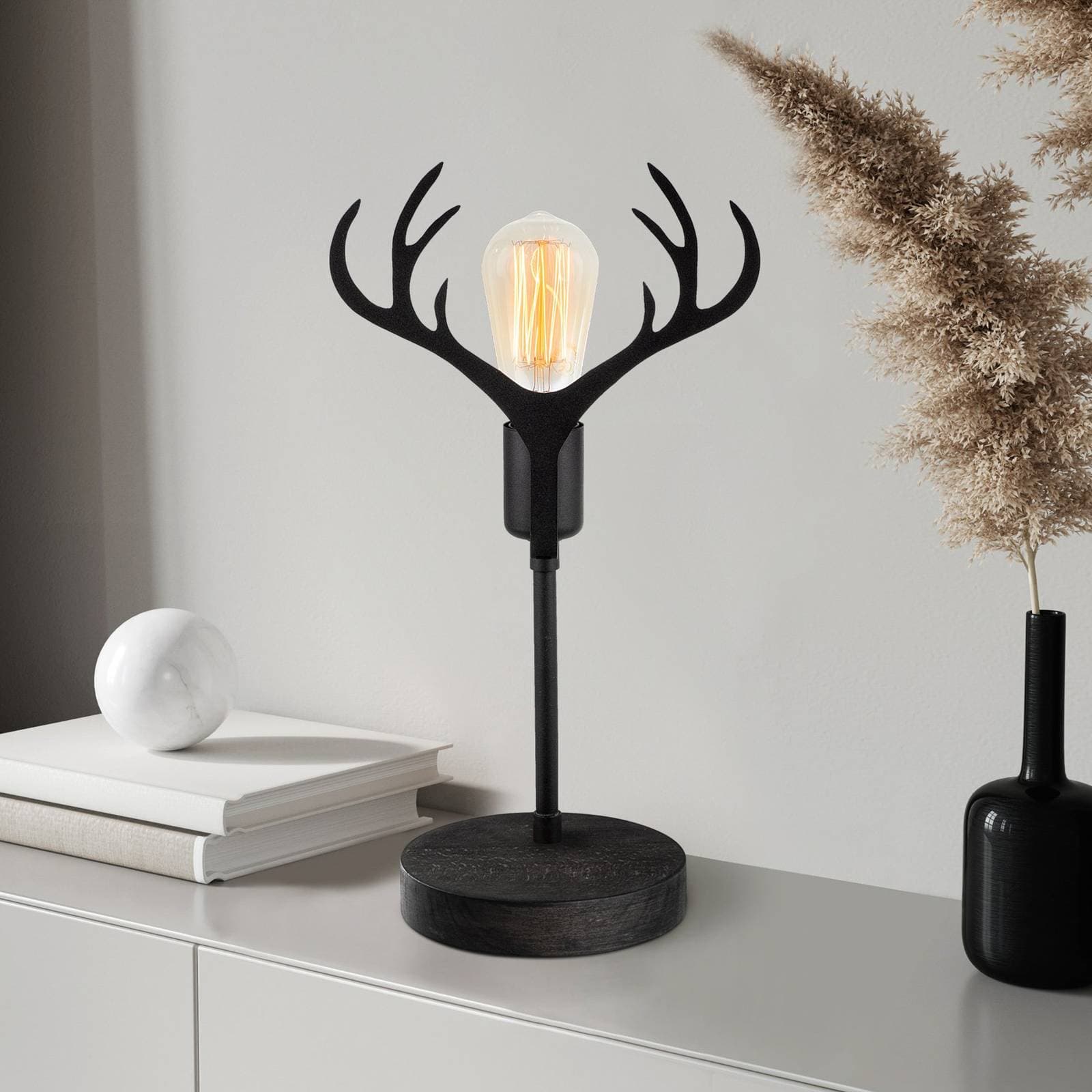 Stolová lampa GMN-000011 čierne jelenie parohy