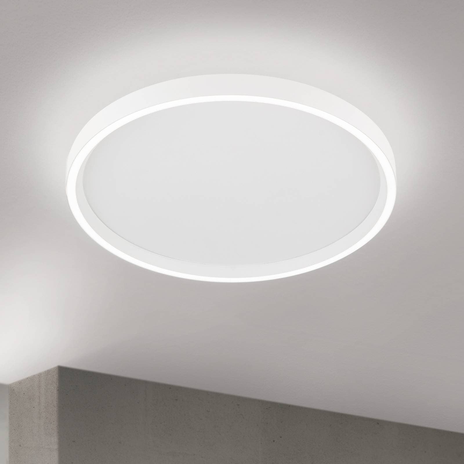 stropné LED svetlo MASCA, biele, Ø 40 cm, CCT, kov, stmievateľné