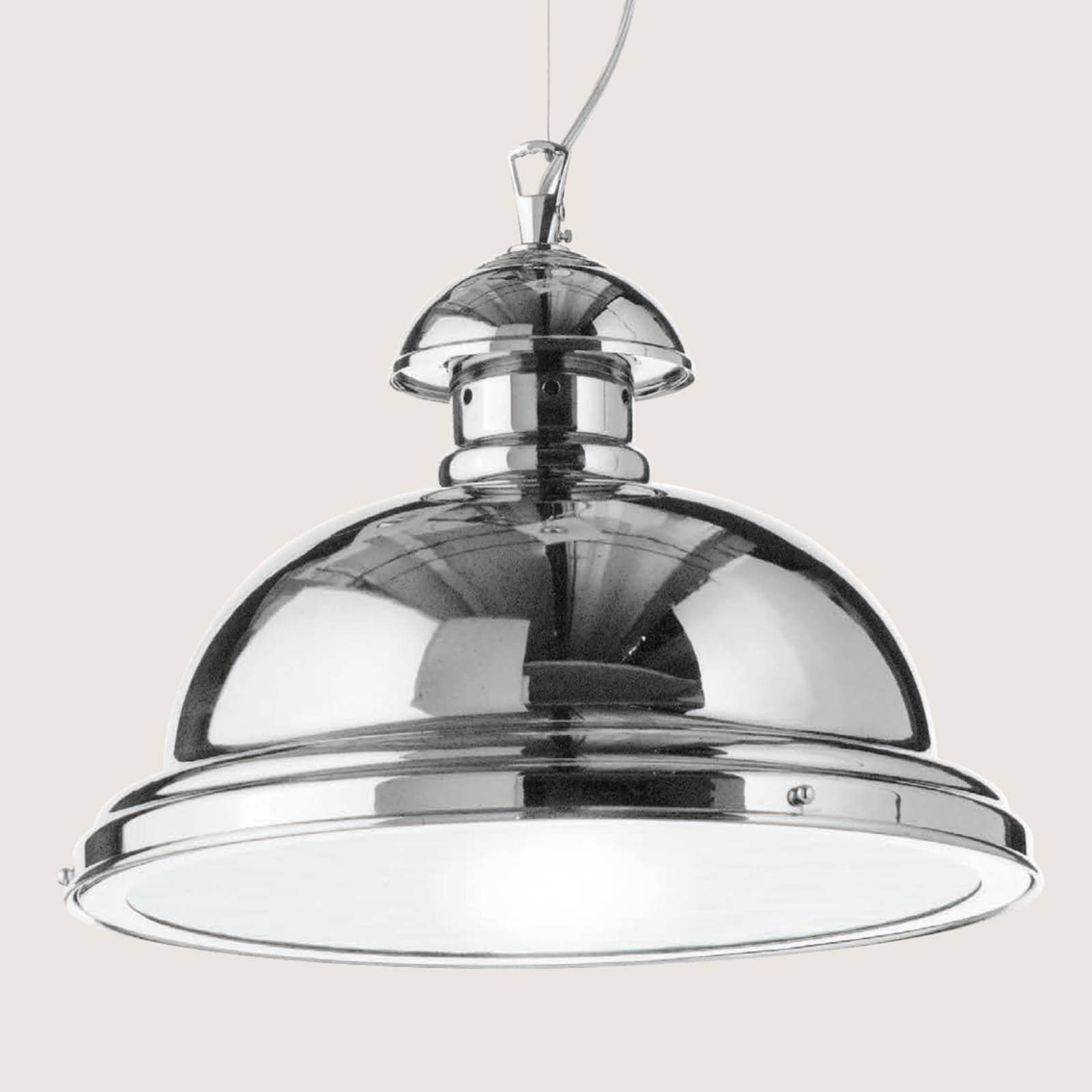 Závesná lampa Scirocco, 35 cm lesklý chróm